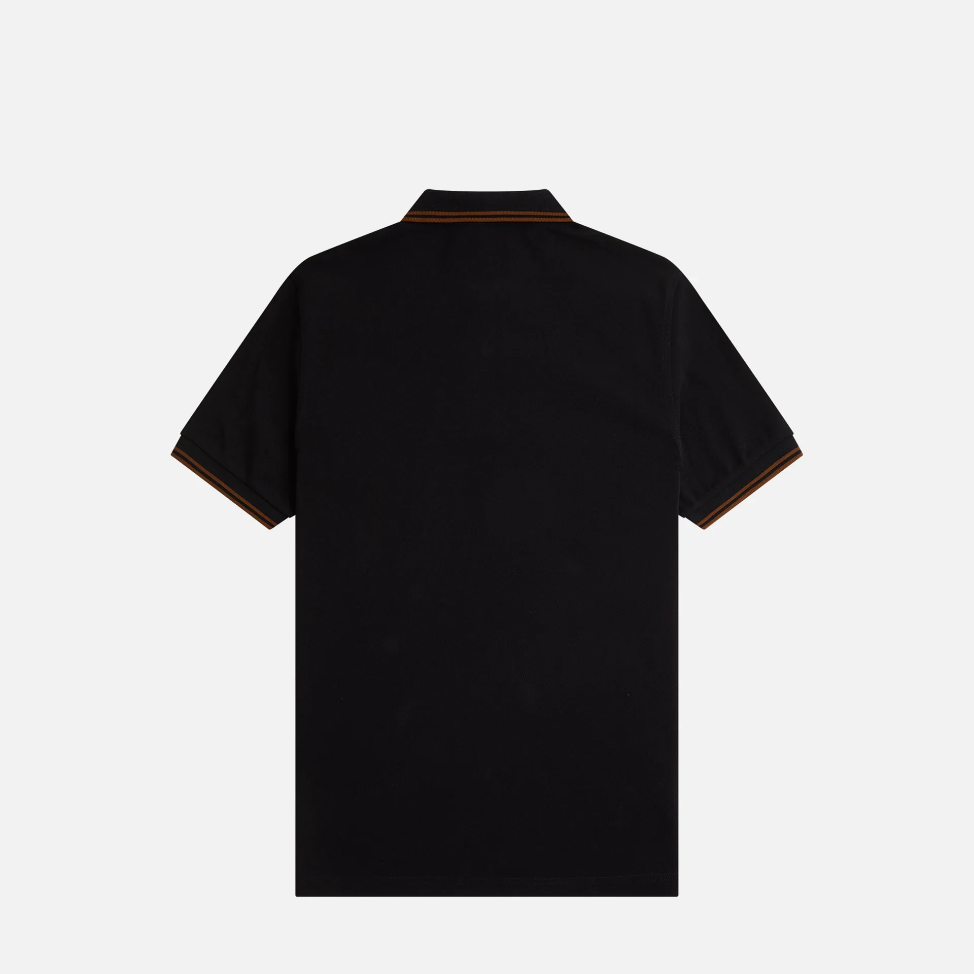 Fred Perry Twin Tipped Polo Shirt Black/Whiskey Brown