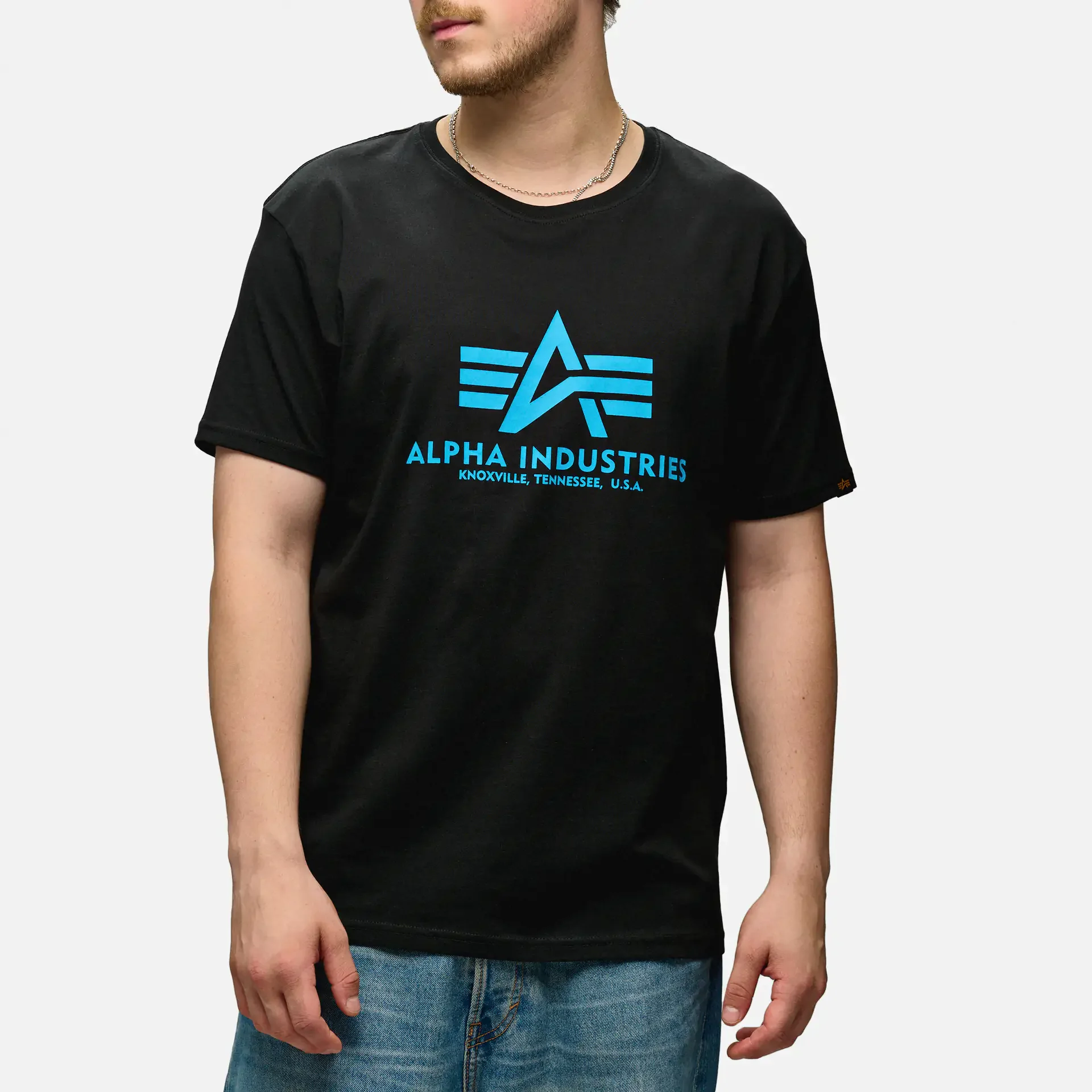 Alpha Industries Basic T-Shirt Black/Blue