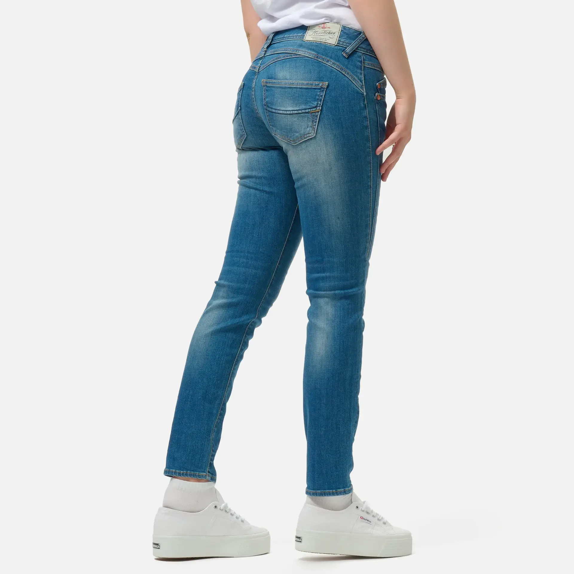  Herrlicher Gila Slim Organic Denim Jeans Blue Sea