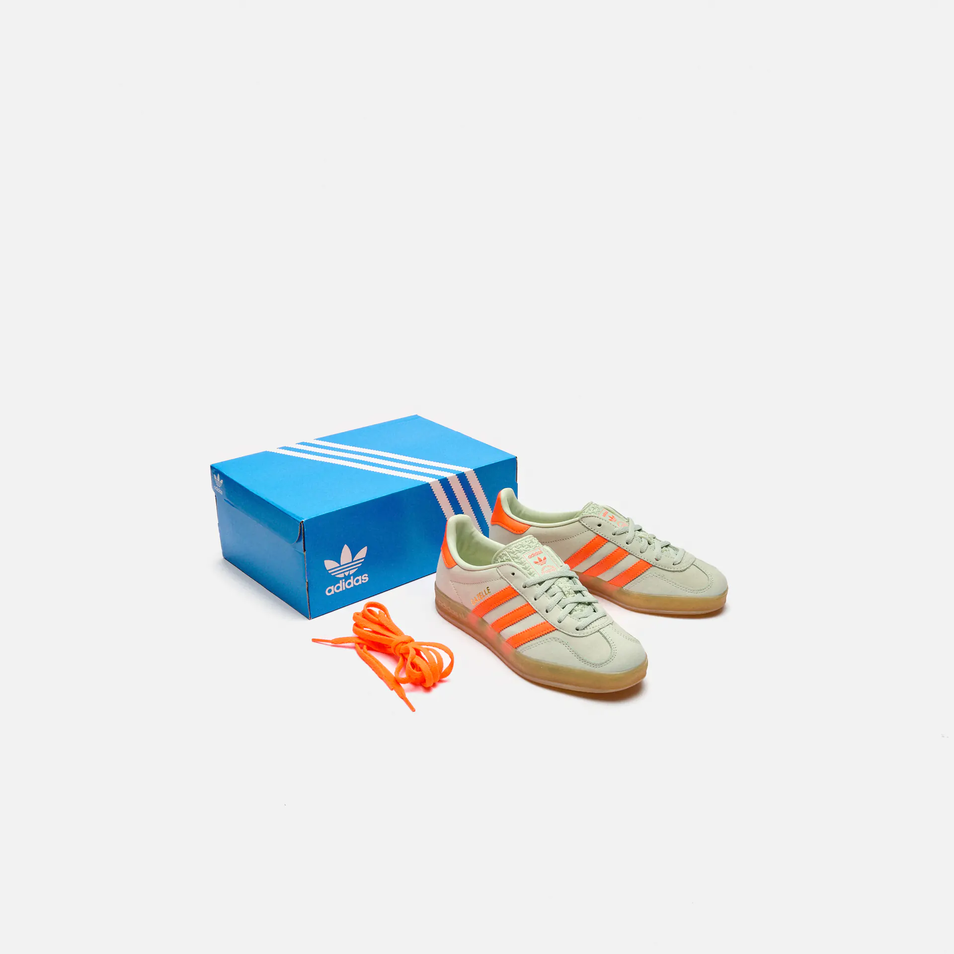 adidas Originals Gazelle Sneaker Linen Green/Solar Orange