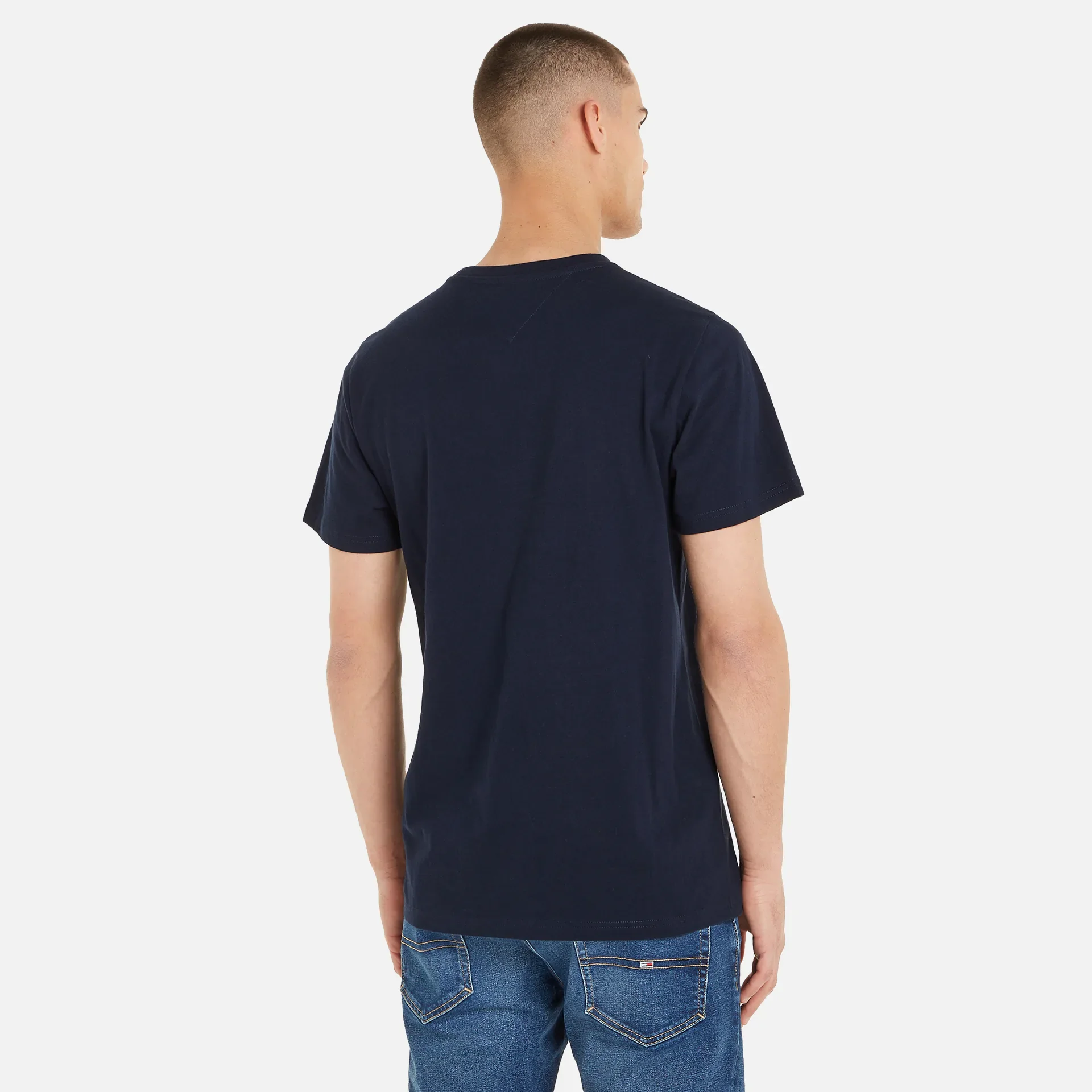 Tommy Jeans Slim Essential Flag T-Shirt Dark Night Navy