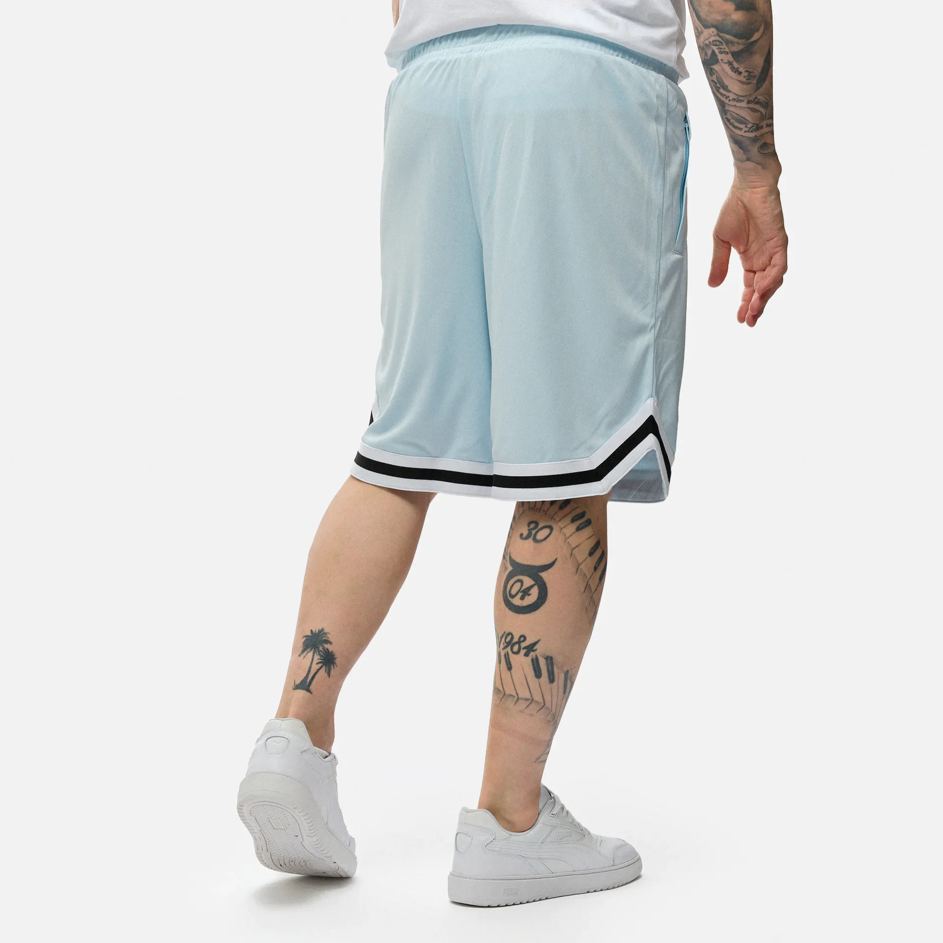 PEGADOR Lansing Basketball Shorts Baby Blue