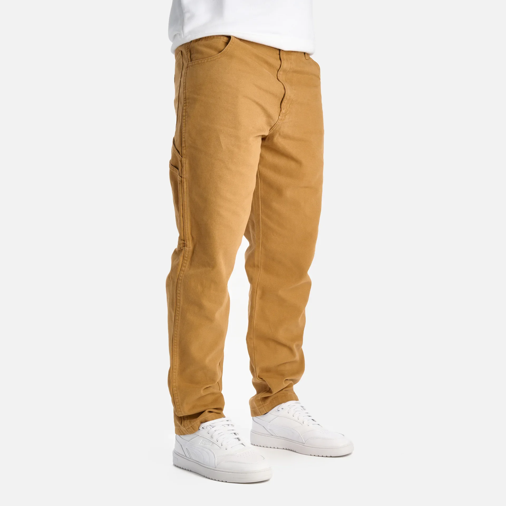 Dickies Duck Canvas Carpenter Chino Pants Stone Washed Brown Duck