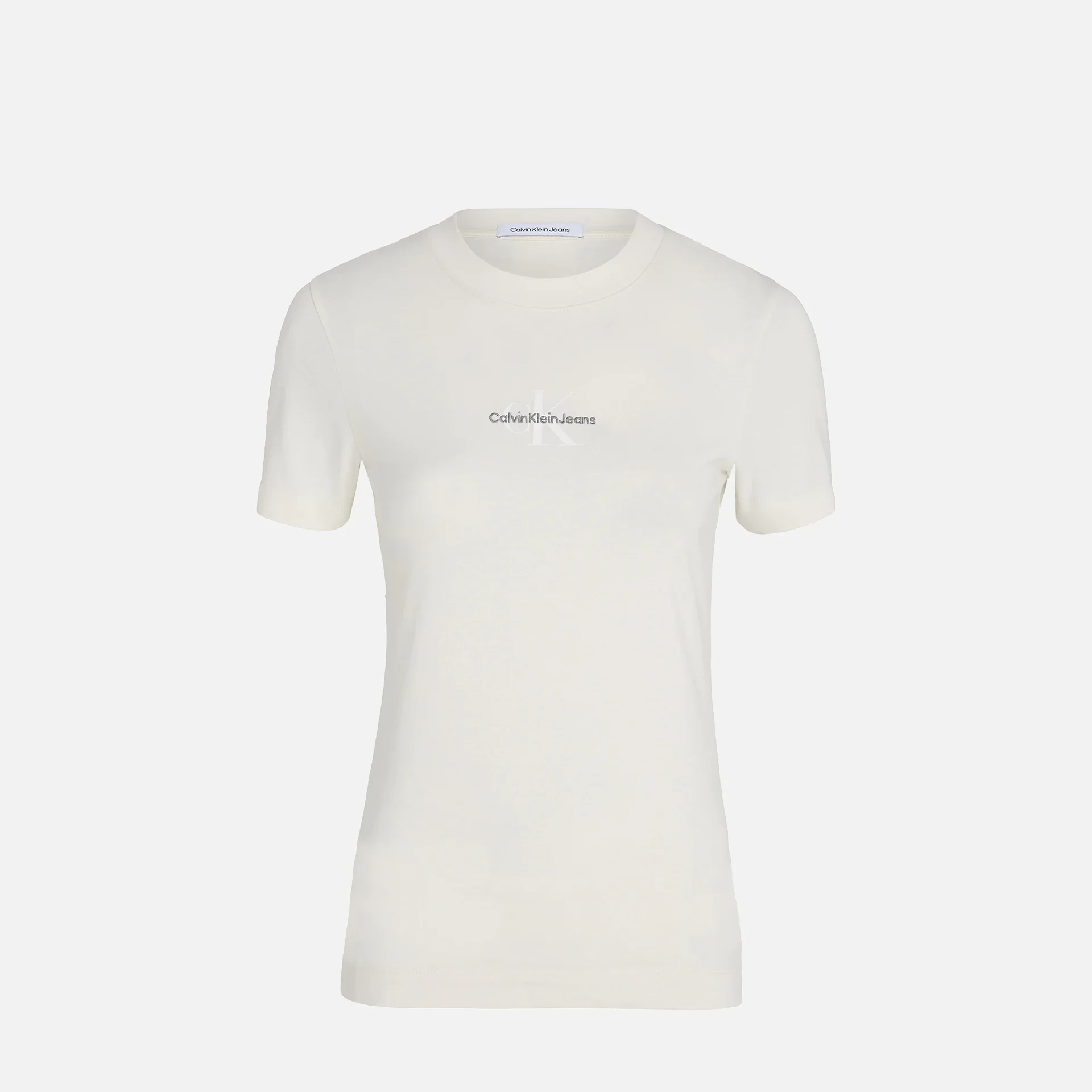 Calvin Klein Jeans Monologo Slim Fit T-Shirt Ivory