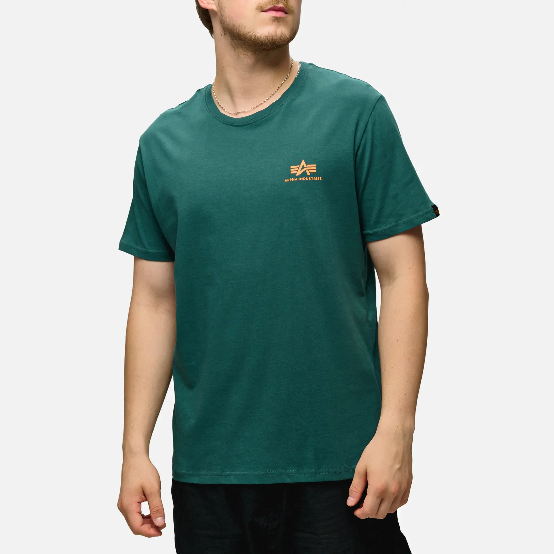 Alpha Industries Basic T-Shirt Small Logo Force Green