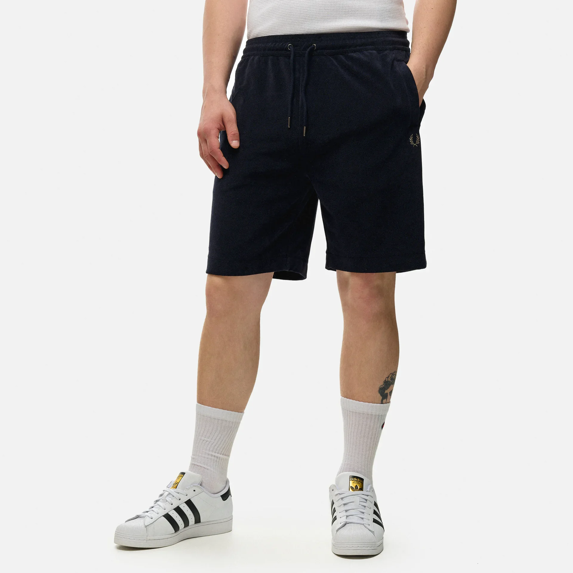 Fred Perry Towelling Shorts Navy