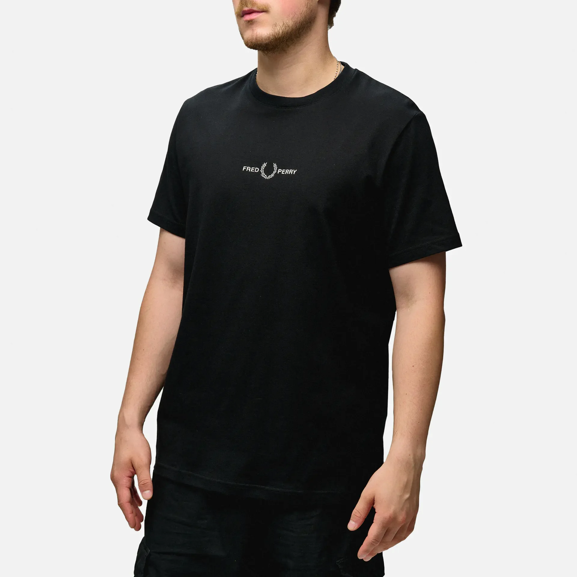 Fred Perry Embroidered T-Shirt Black