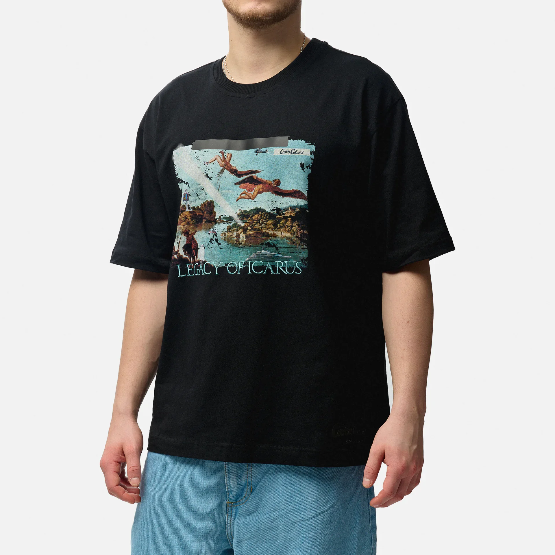 Carlo Colucci Legacy of Icarus Oversized T-Shirt Black