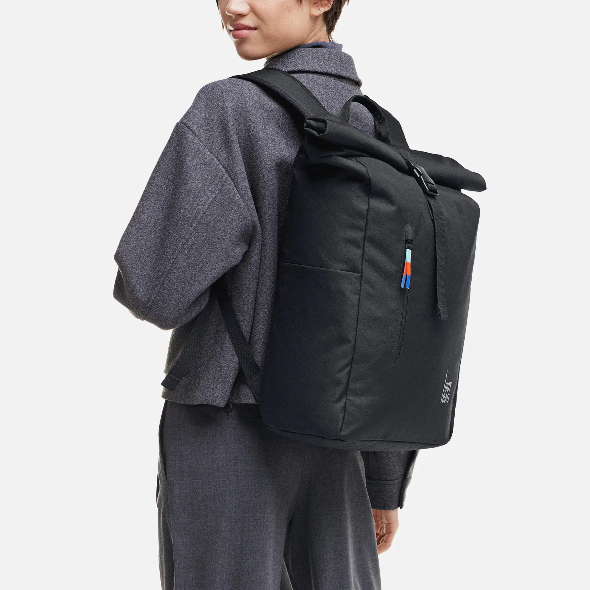 Got Bag Rolltop Easy Backpack Black