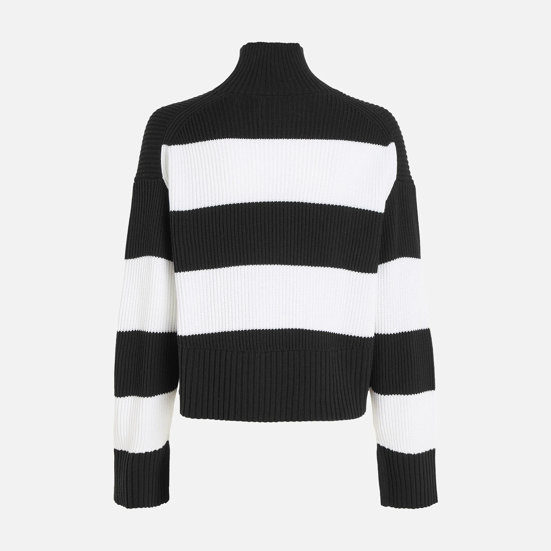 Calvin Klein Jeans Label Chunky Sweater Black/Bright White Stripes