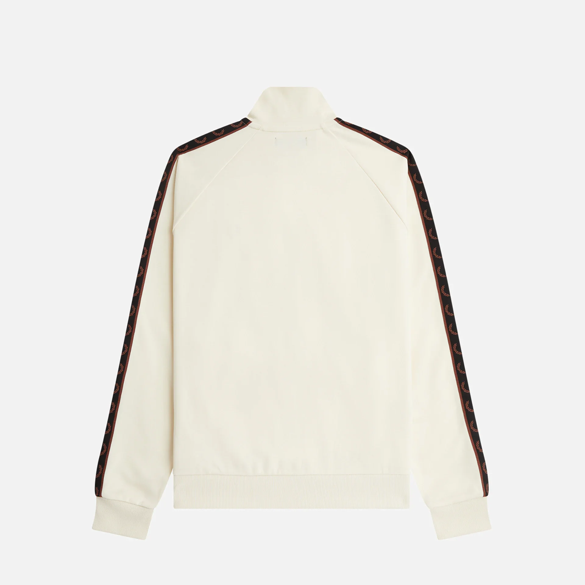 Fred Perry Contrast Taped Track Jacket Ecru/Whiskey Brown