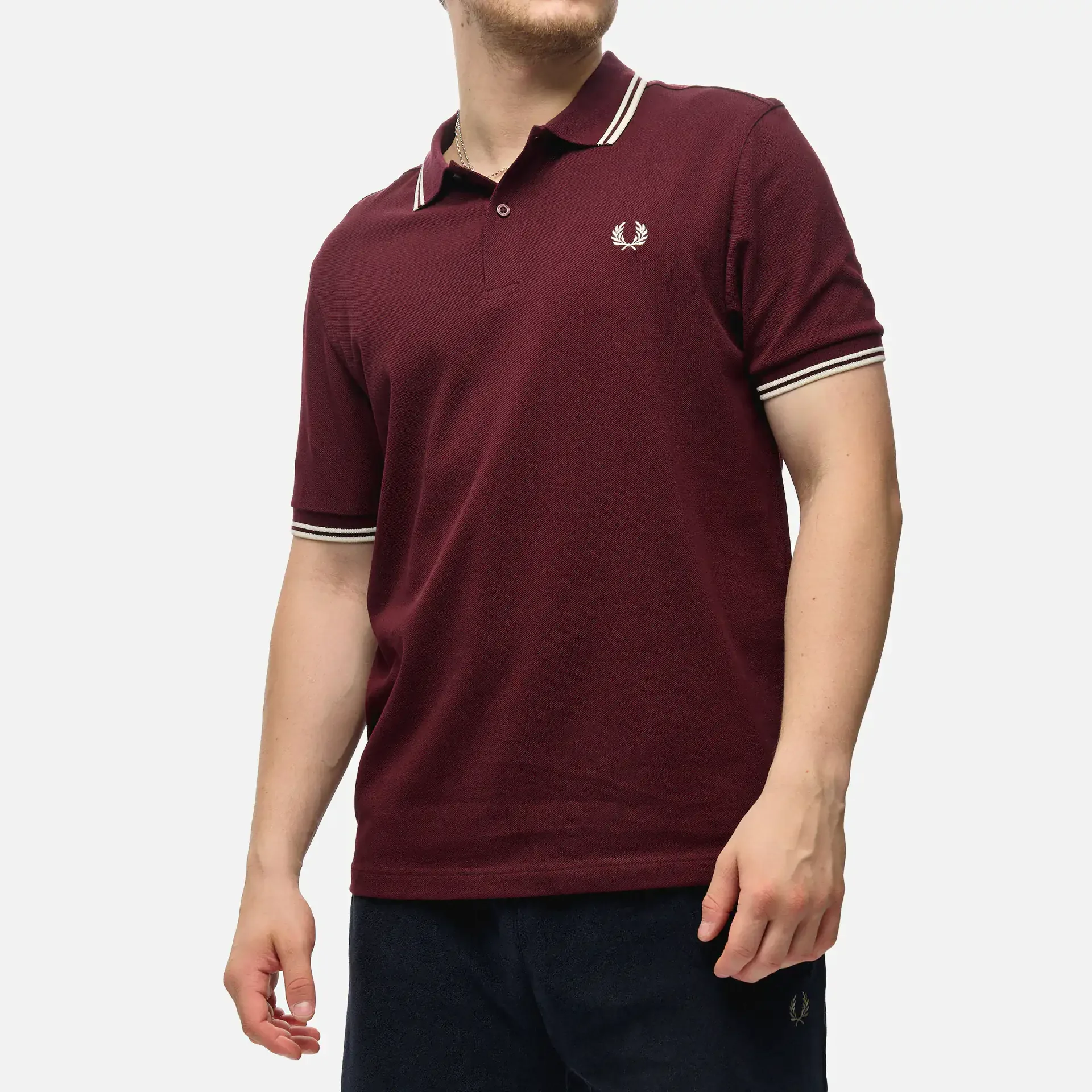 Fred Perry Twin Tipped Polo Shirt Oxblood