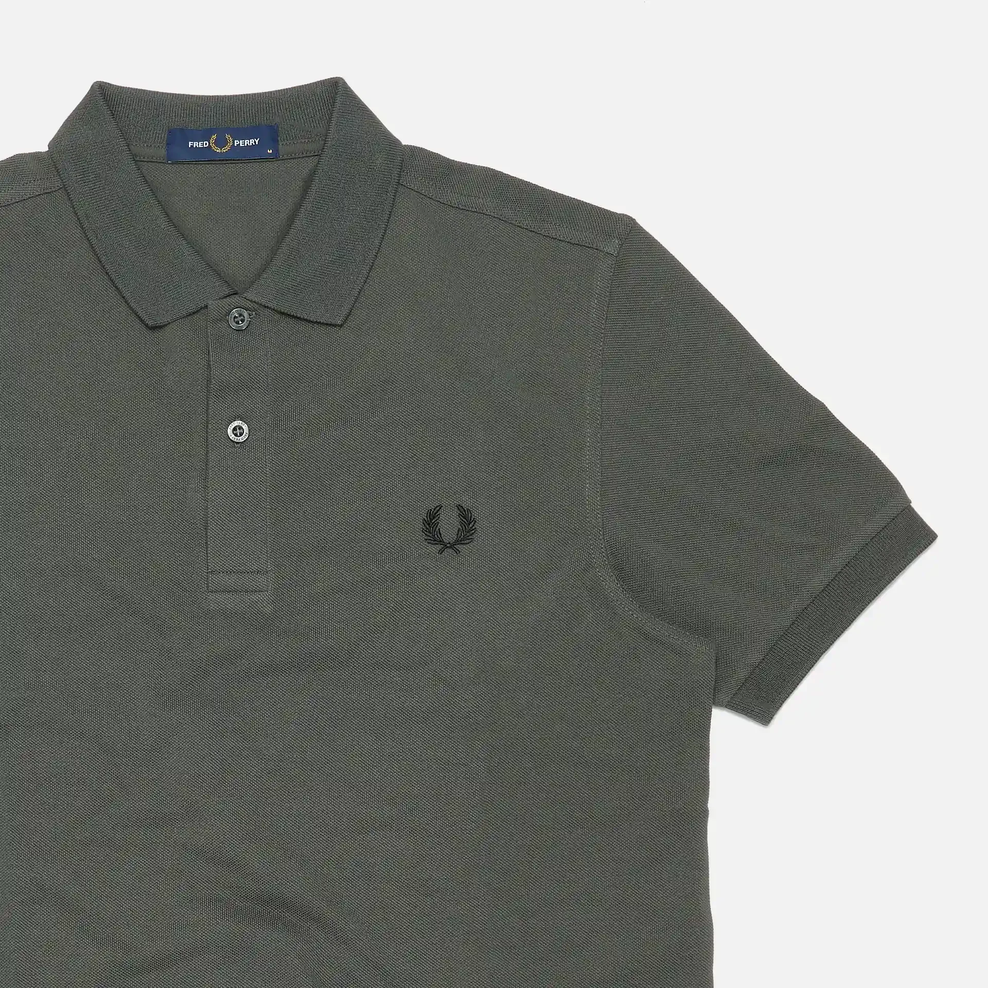 Fred Perry Plain Polo Shirt Field Green