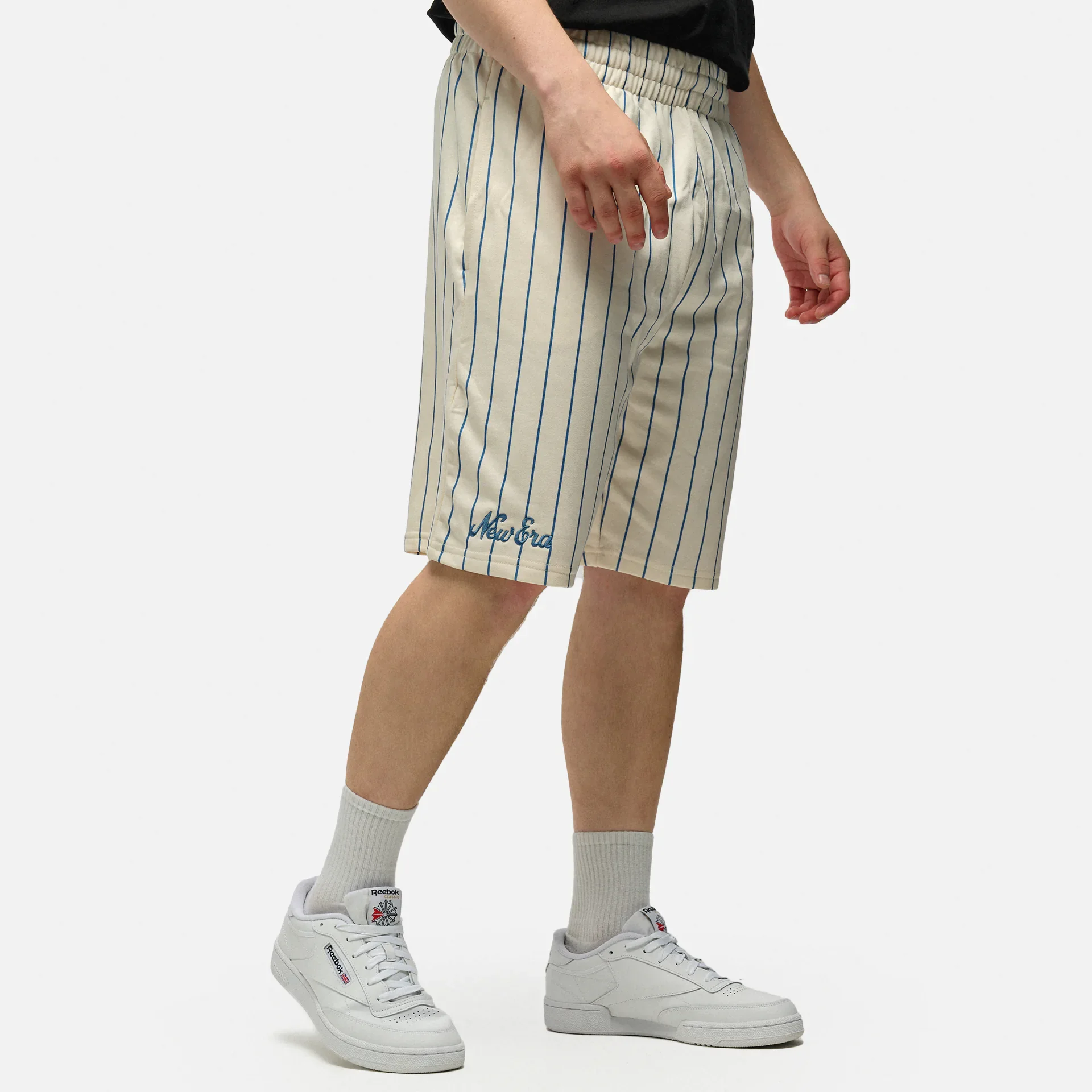 New Era Pinstripe Shorts White/Blue