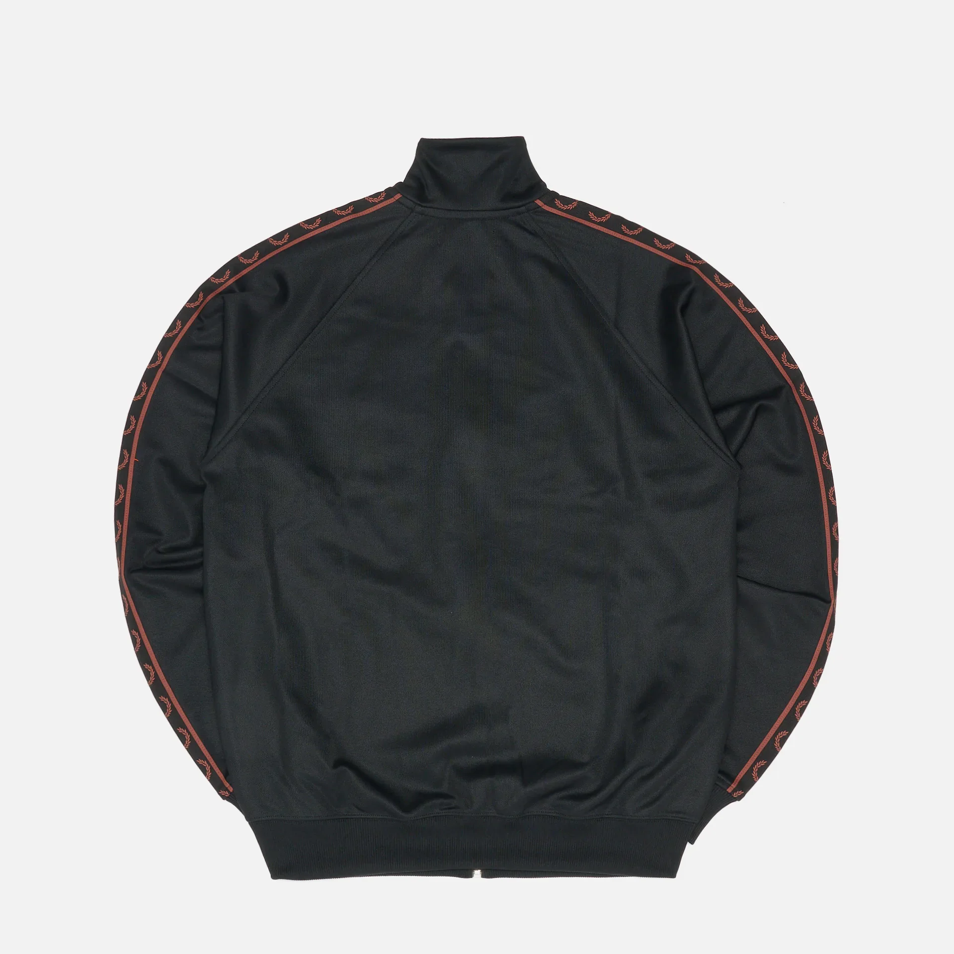 Fred Perry Contrast Taped Track Jacket Black/Whiskey Brown
