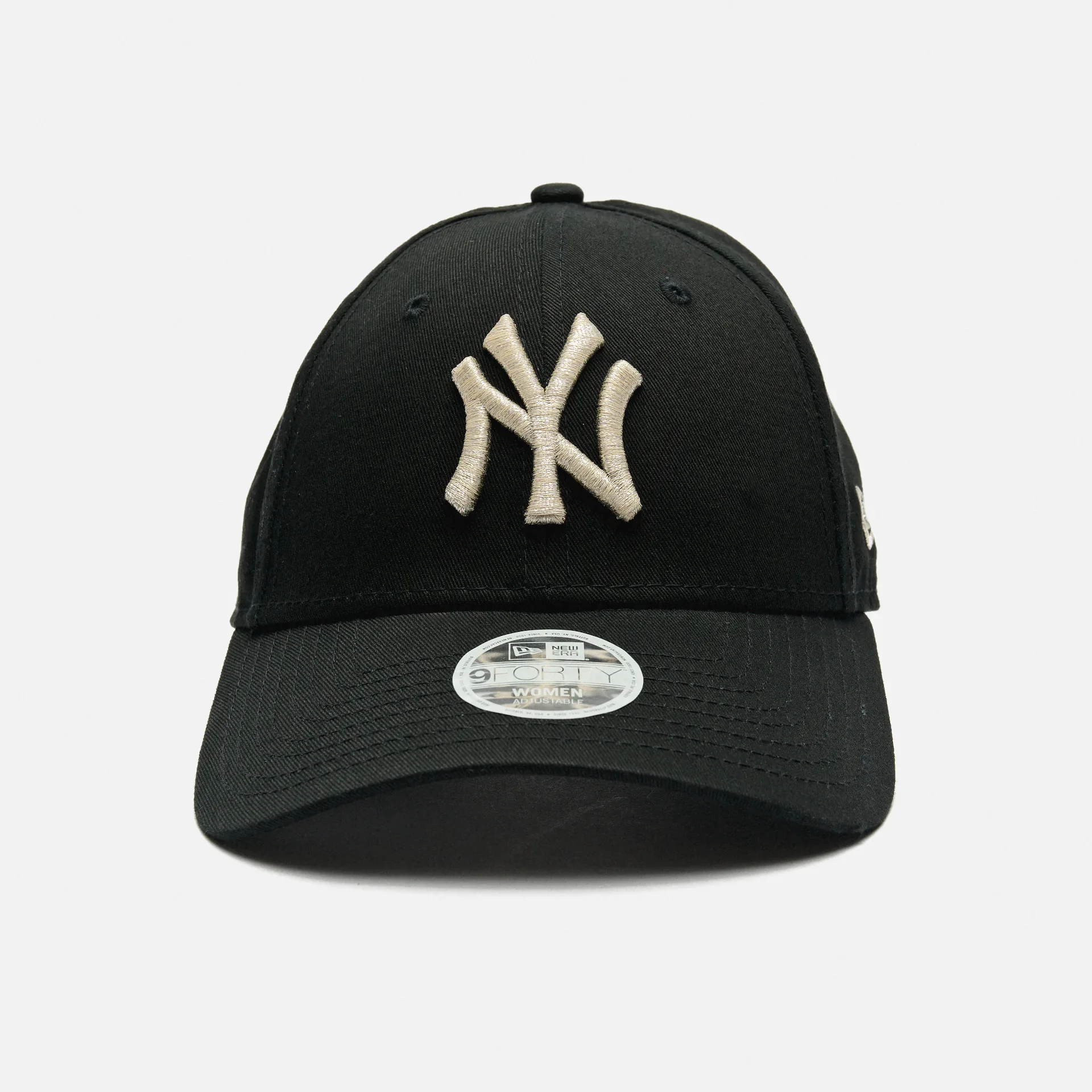 New Era Wmns Metallic Logo 9Forty NY Yankees Stapback Cap Black