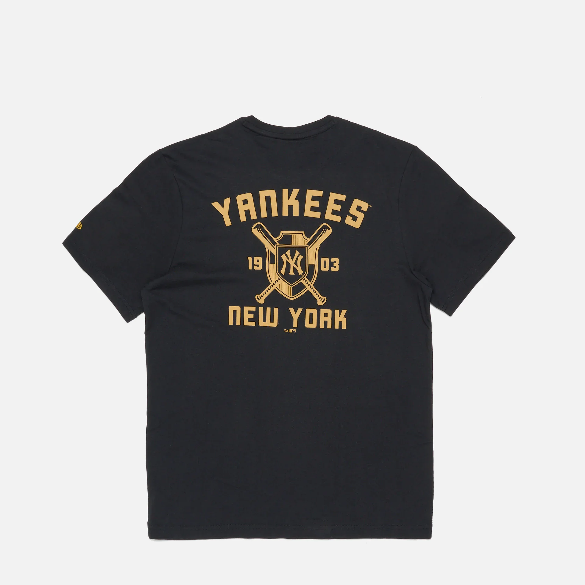 New Era MLB NY Yankees Team Graphic Backprint T-Shirt Black/Bronze