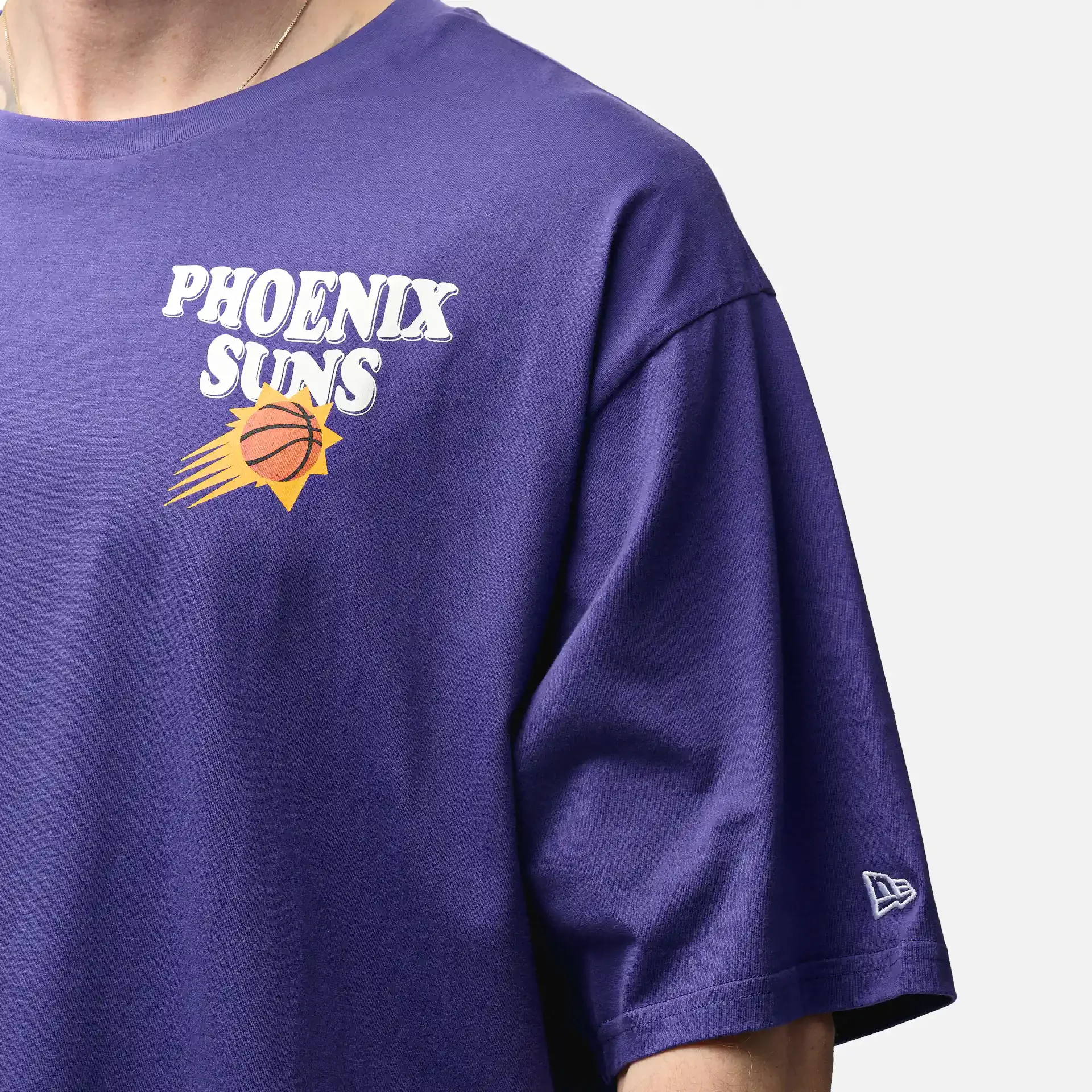 New Era NBA Phoenix Suns Script Oversized T-Shirt Purple