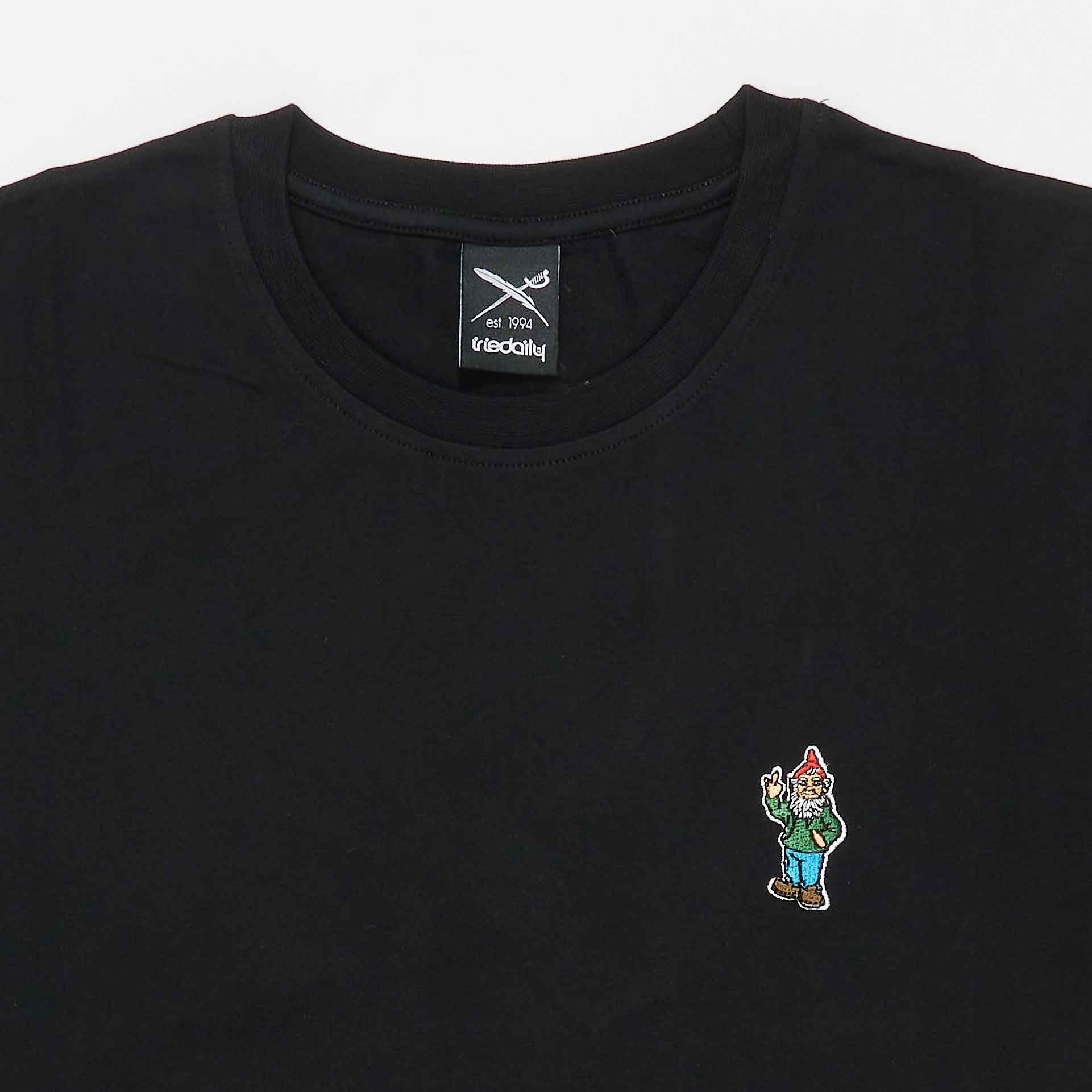 Iriedaily Little Gnome Embroidered T-Shirt Black