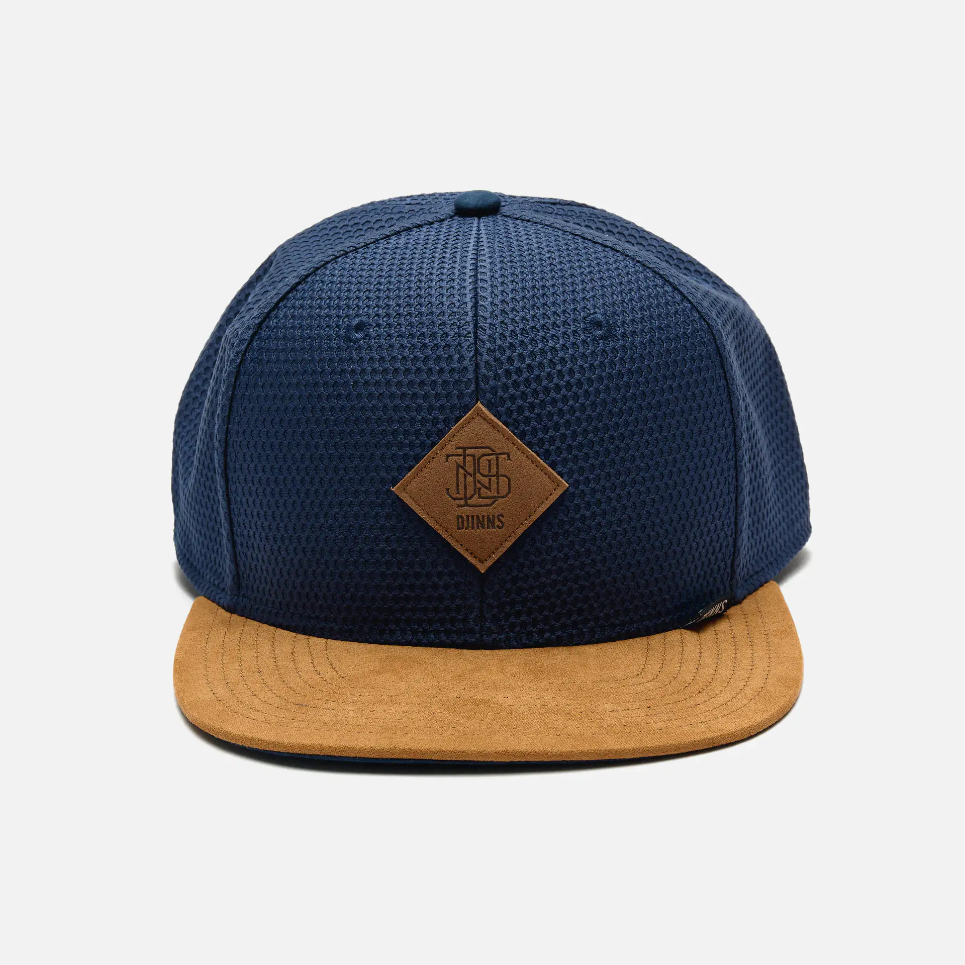 DJINNS 6 Panel Snapback Cap Honey Knit Navy