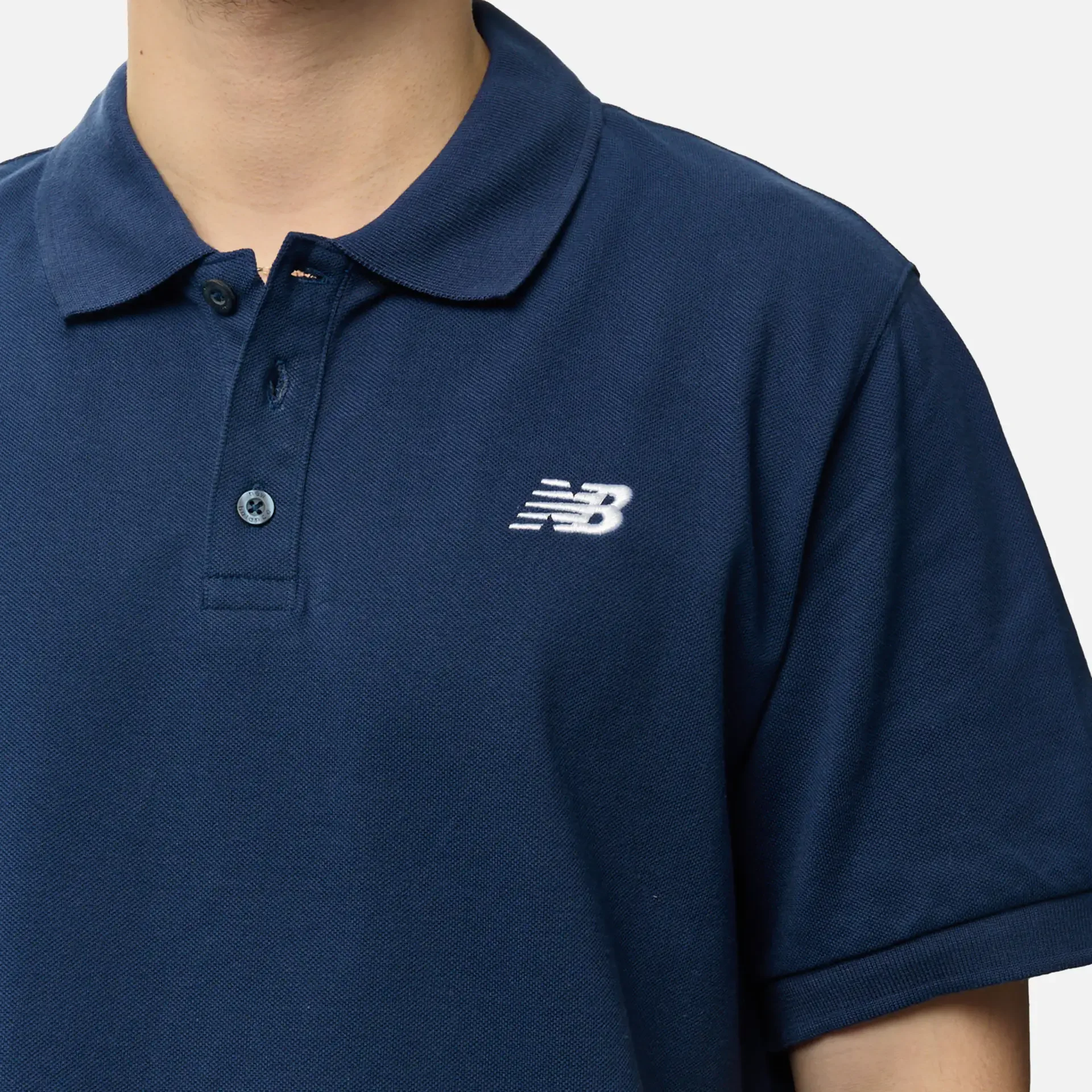 New Balance Cotton Polo Shirt Navy