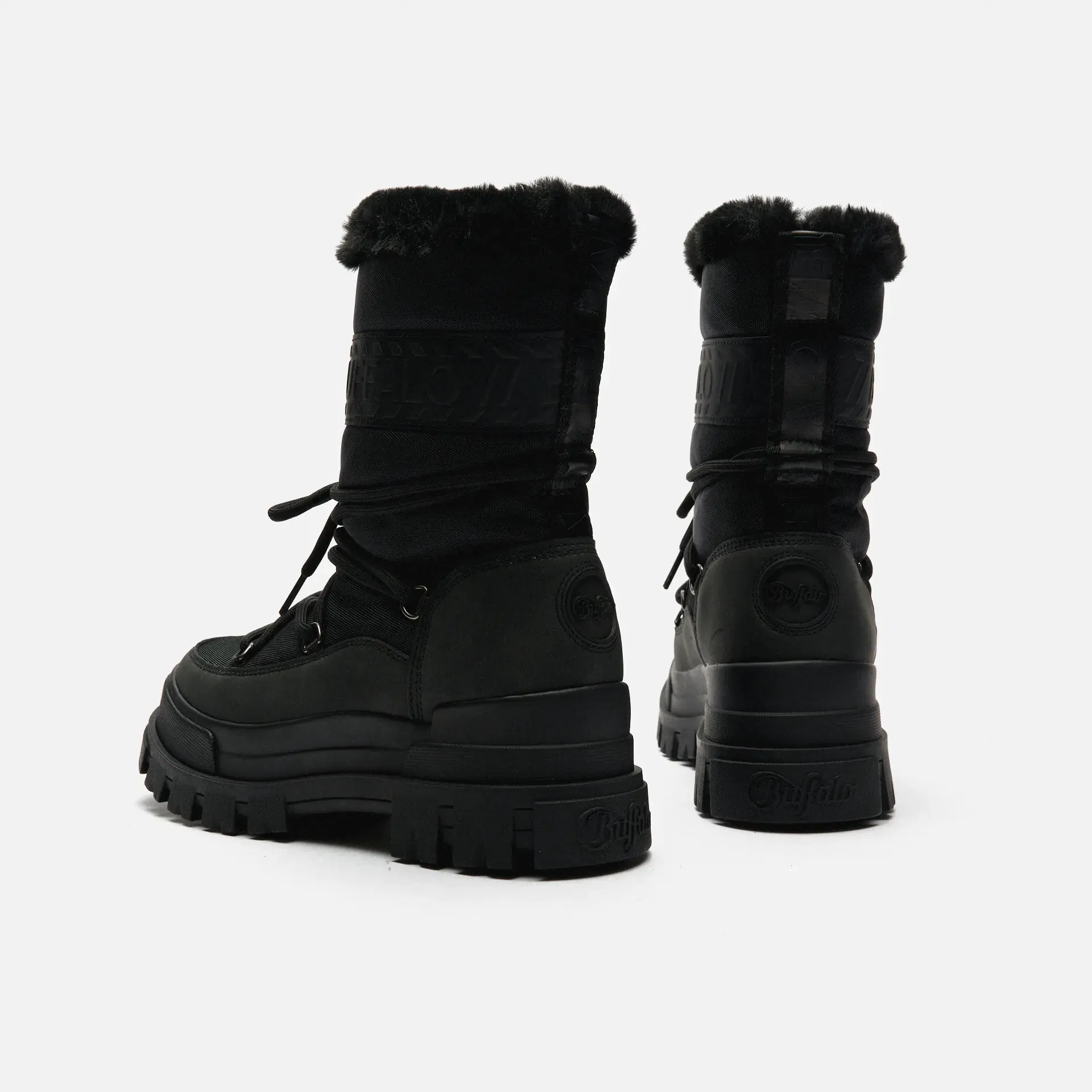 Buffalo Aspha Blizzard 2 Vegan Nylon/Nubuck Boots Black