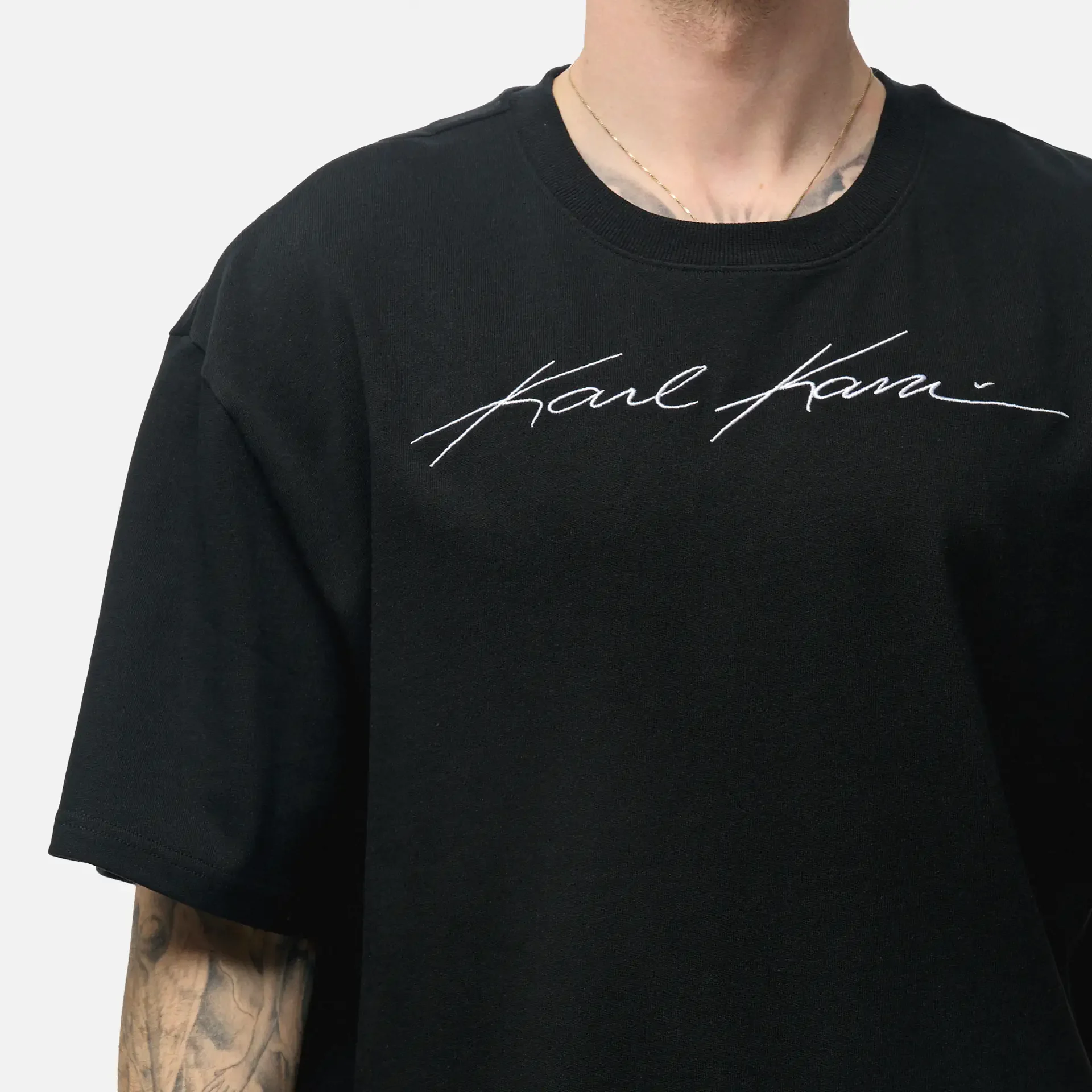 Karl Kani Autograph Heavy Jersey Boxy T-Shirt Black