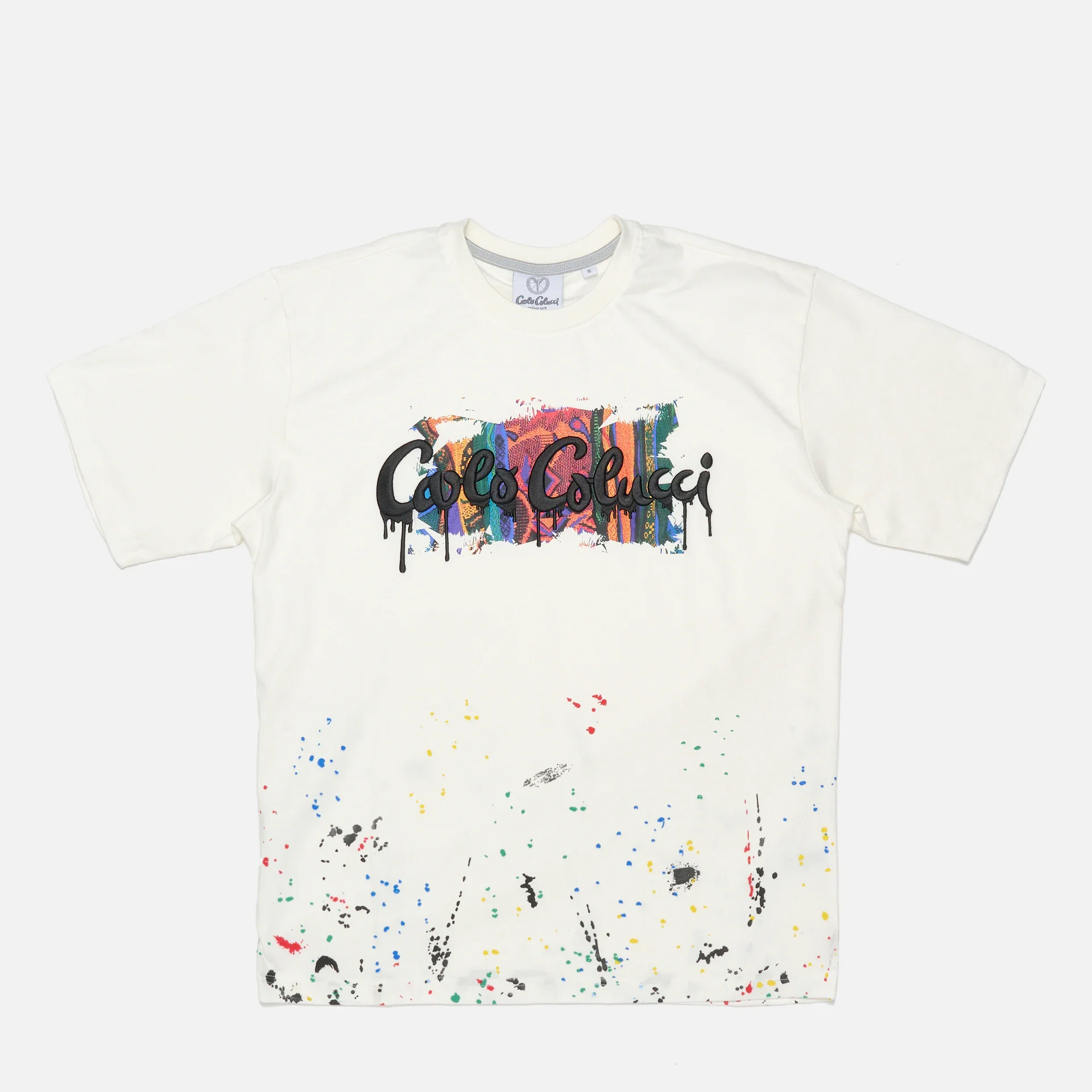 Carlo Colucci Paint Drop T-Shirt Off-White
