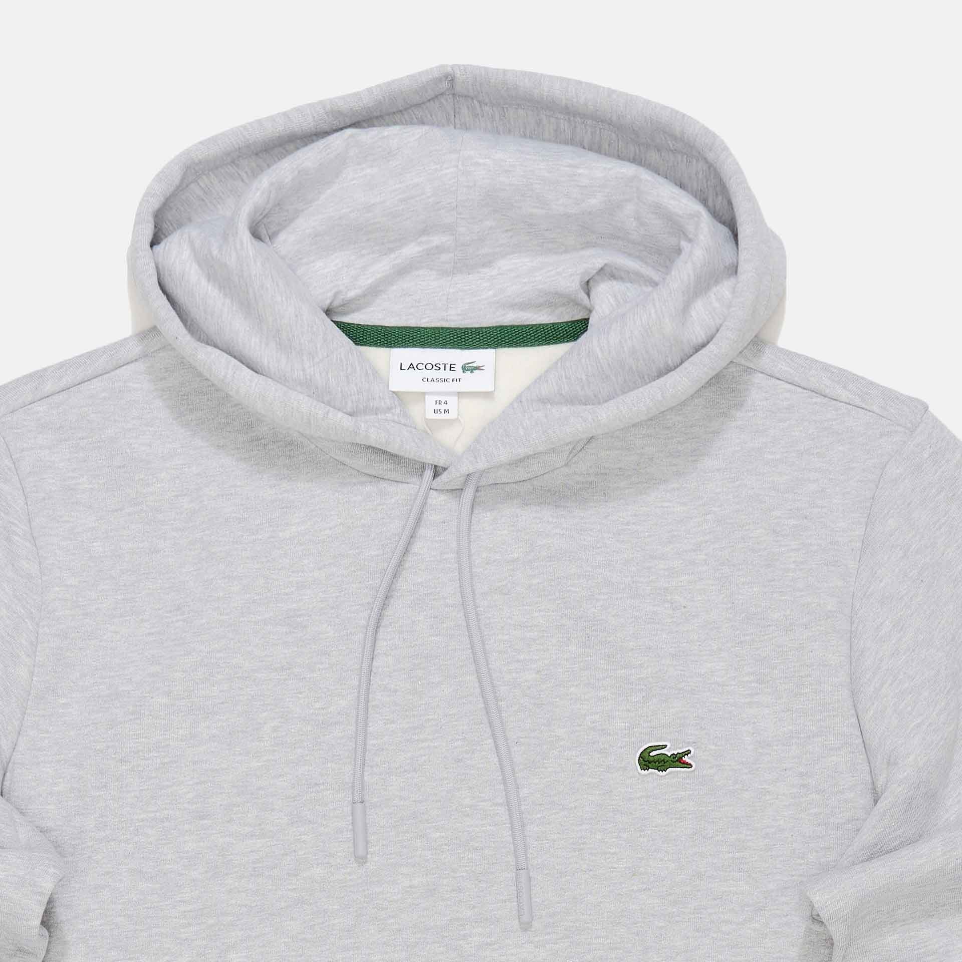 Lacoste Organic Cotton Hoodie Silver Chine