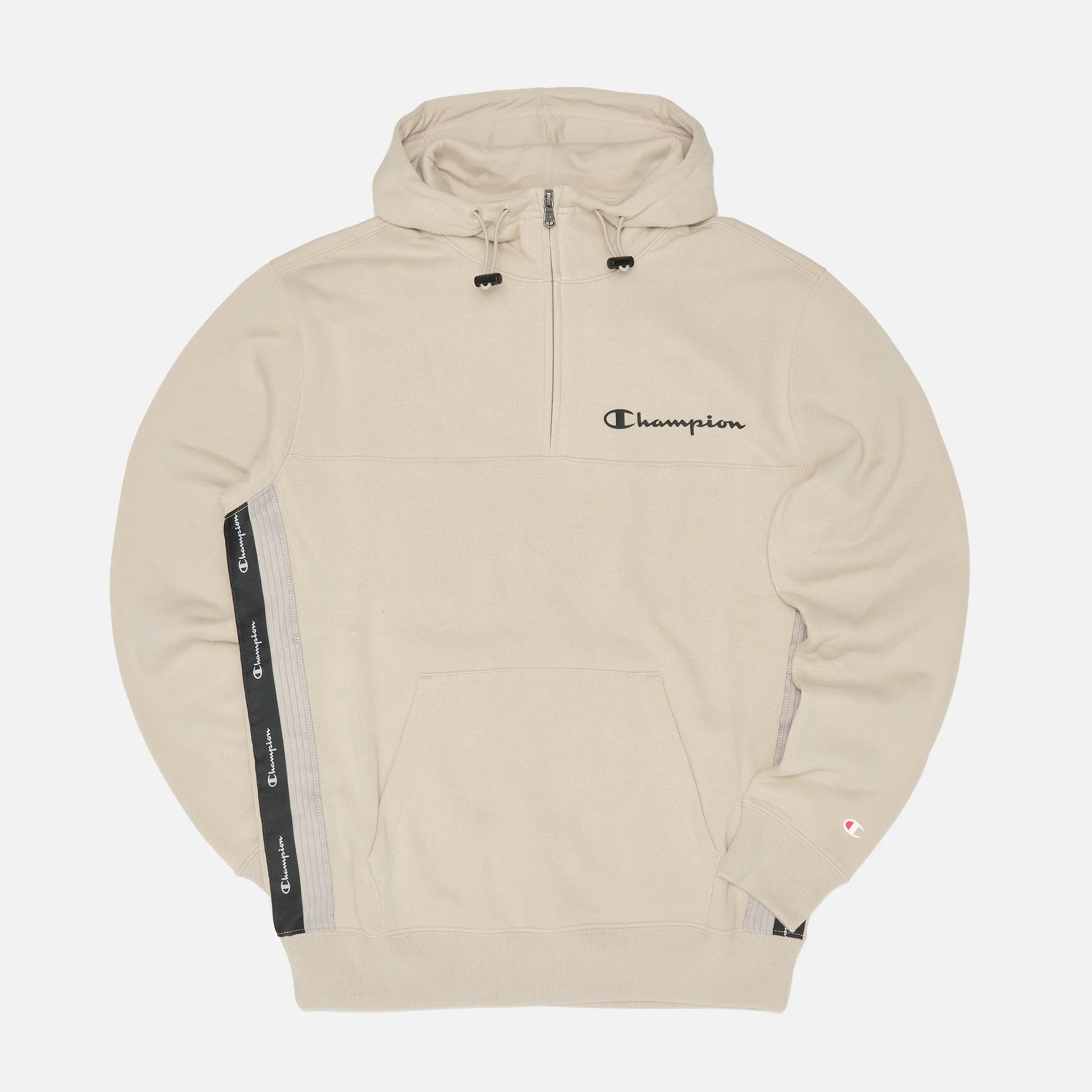 Champion American Tape Hooded Half Zip Pullover  Silver Lining