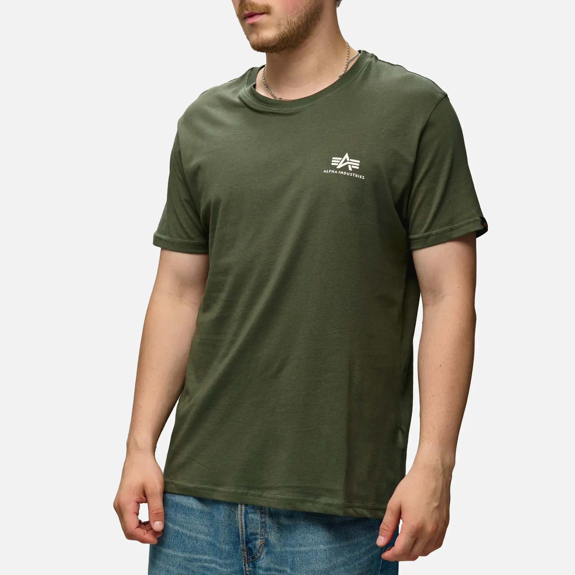 Alpha Industries Basic T-Shirt Small Logo Dark Olive