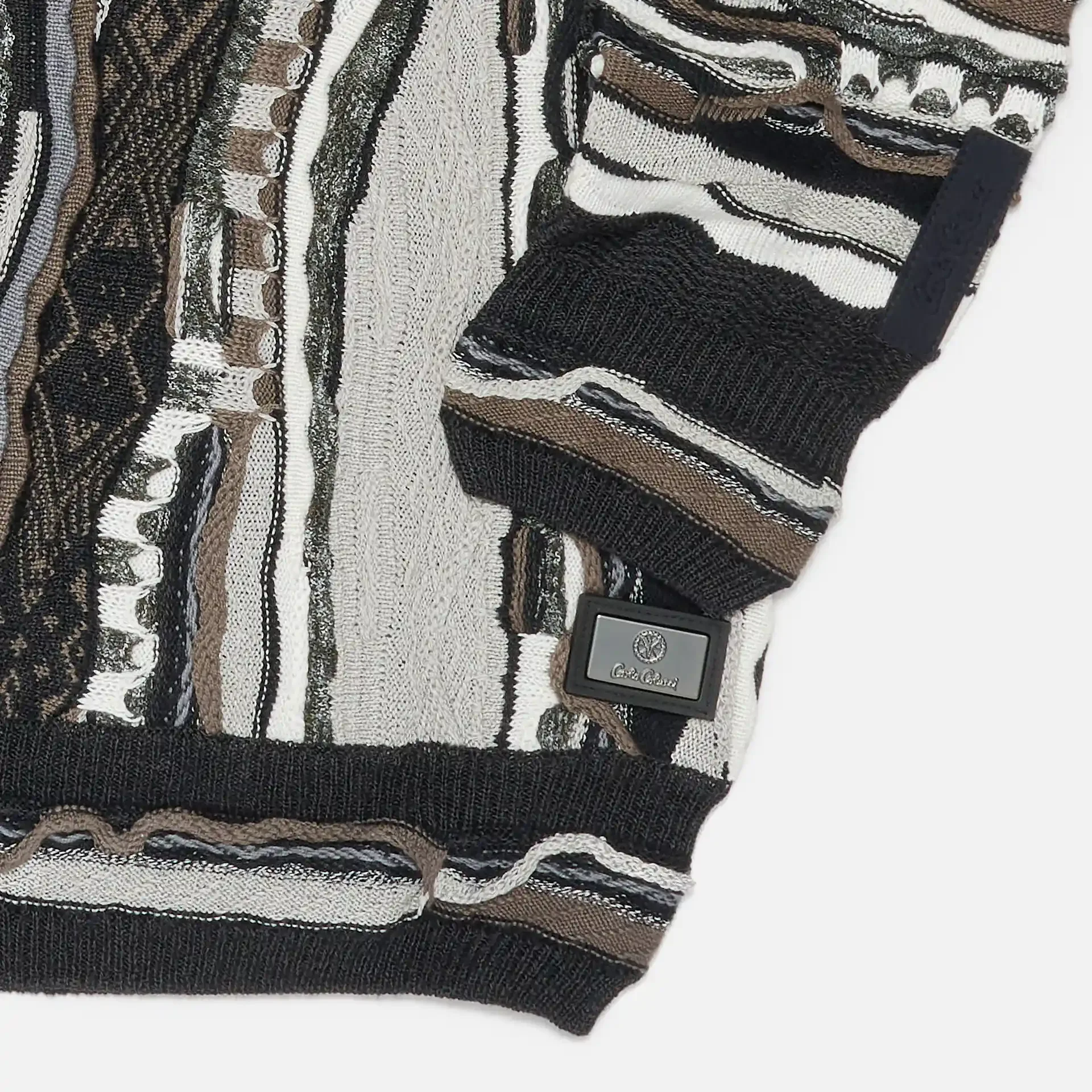 Carlo Colucci Knit Regular Fit Antracite/Offwhite/Black