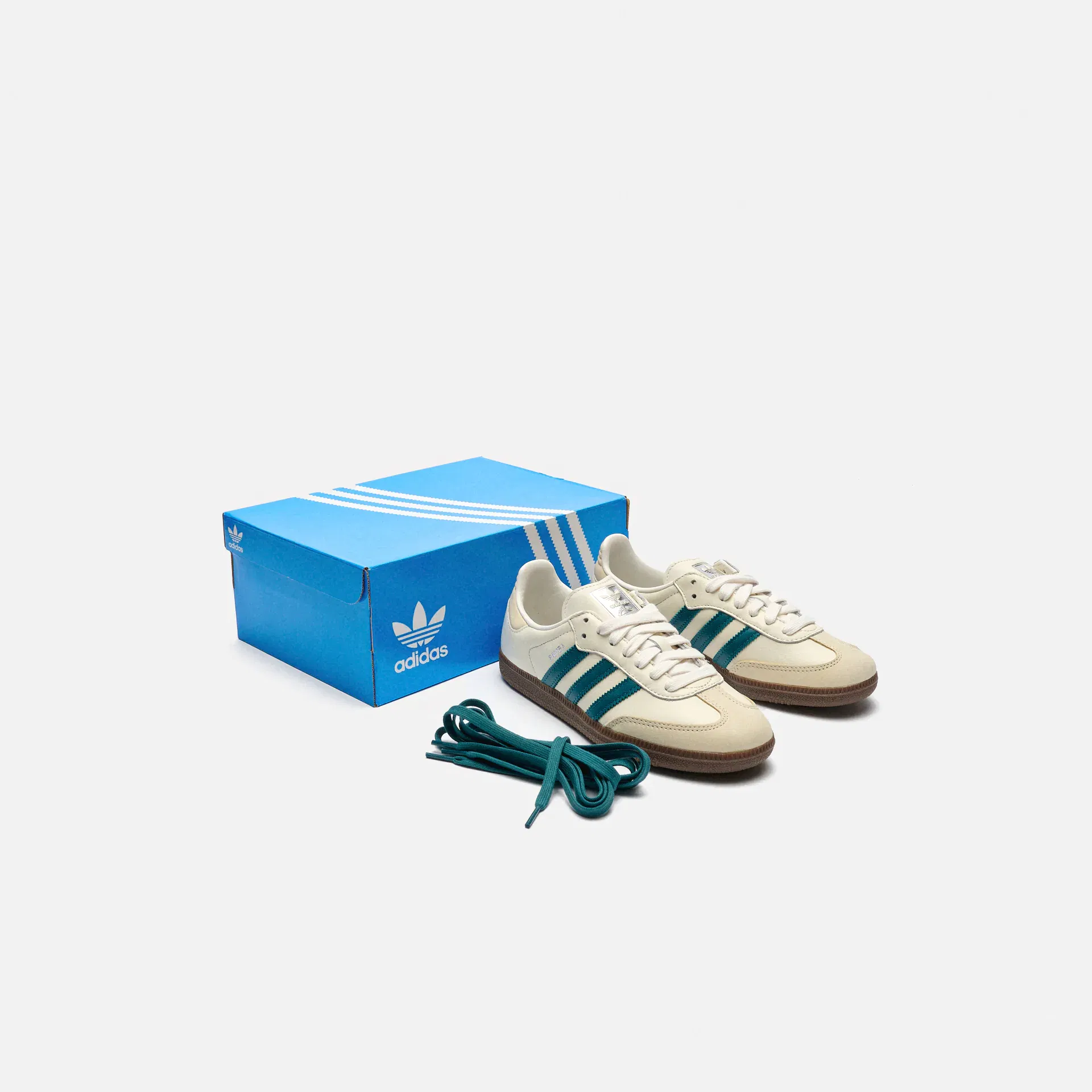 adidas Originals Samba Sneaker OG Cloud White/Legacy Teal/Wonder White