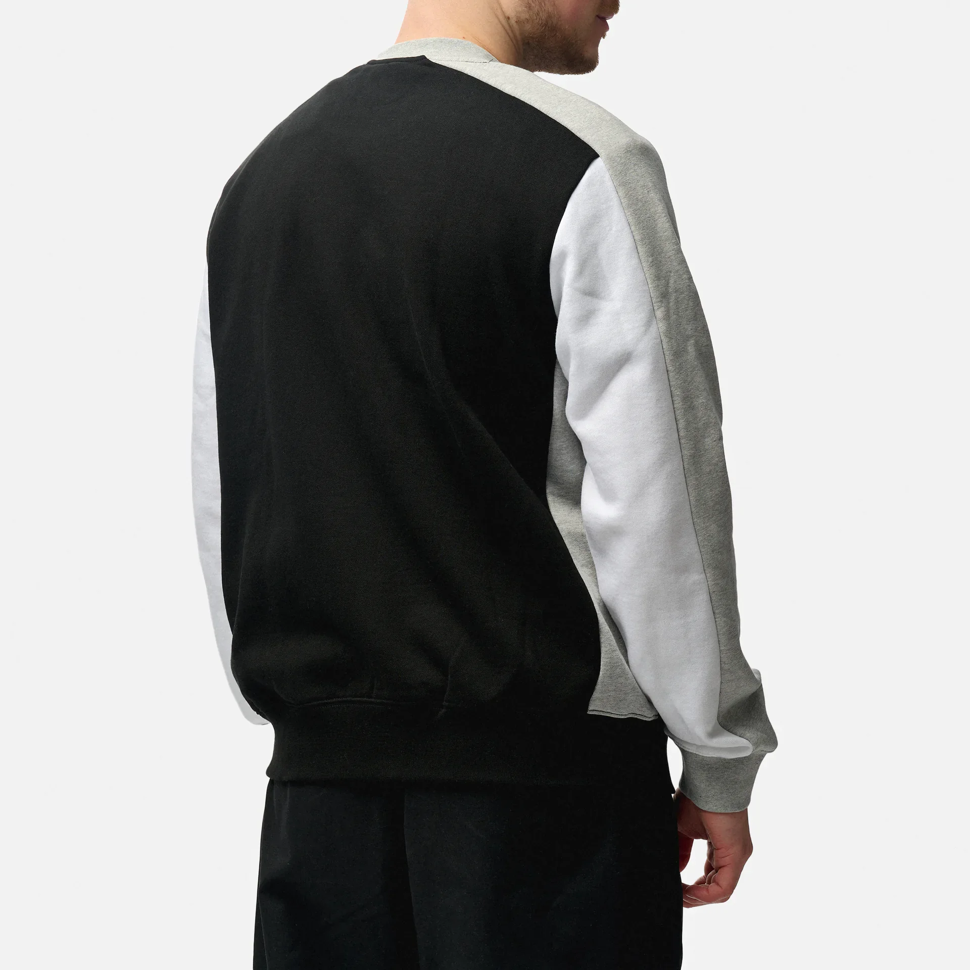 Lacoste Flannel Colorblock Pullover Black/Silver Chine/White