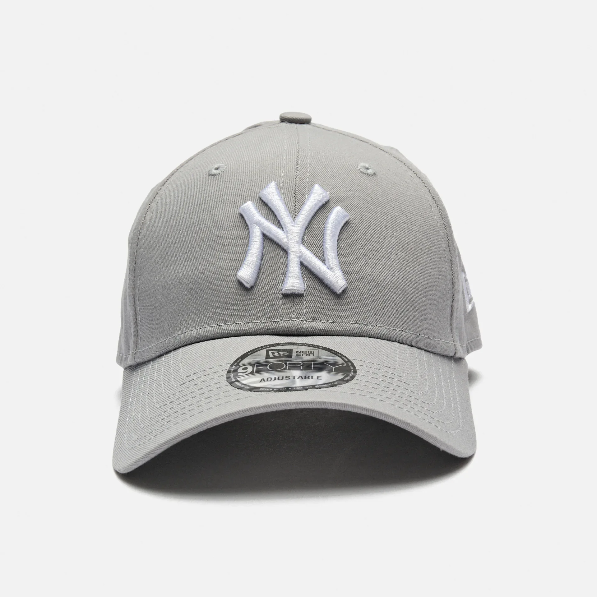  New Era 9FORTY Leag Basic NY Yankees Stapback Cap Gray White