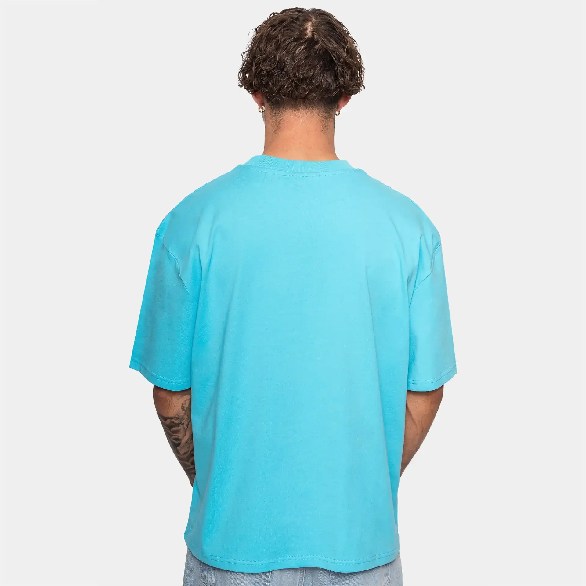 Dropsize Heavy Embo T-Shirt Light Blue