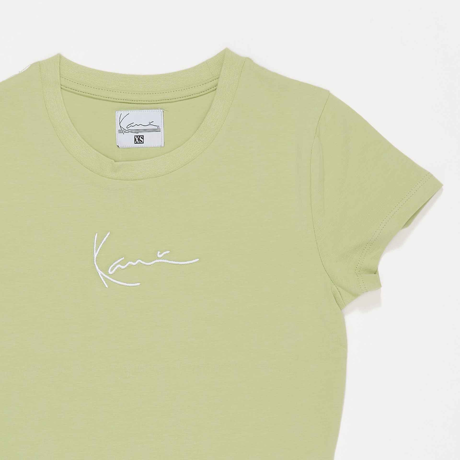 Karl Kani Small Signature Essential Tight T-Shirt Dusty Green