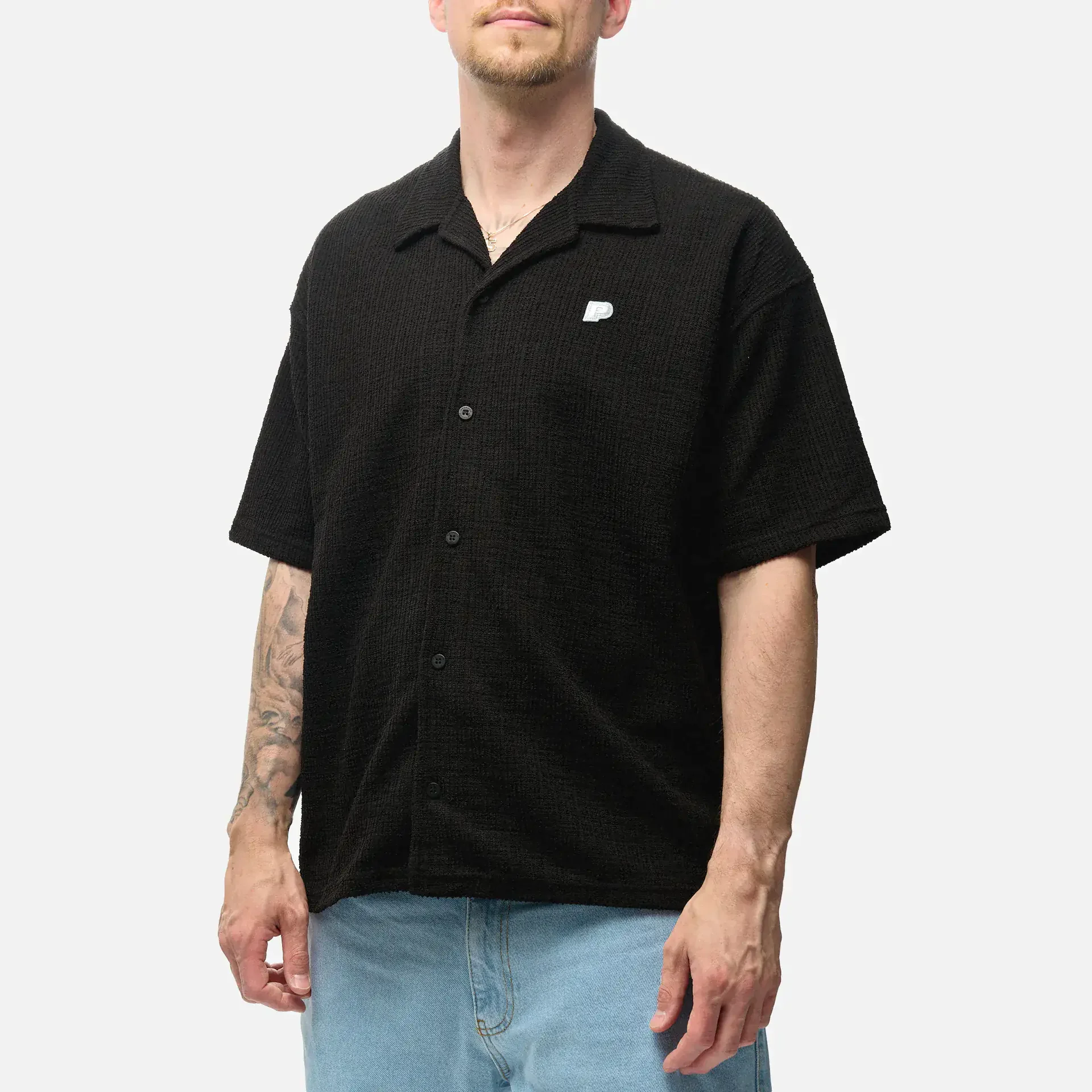 PEGADOR Libco Structured Knit Shirt Black