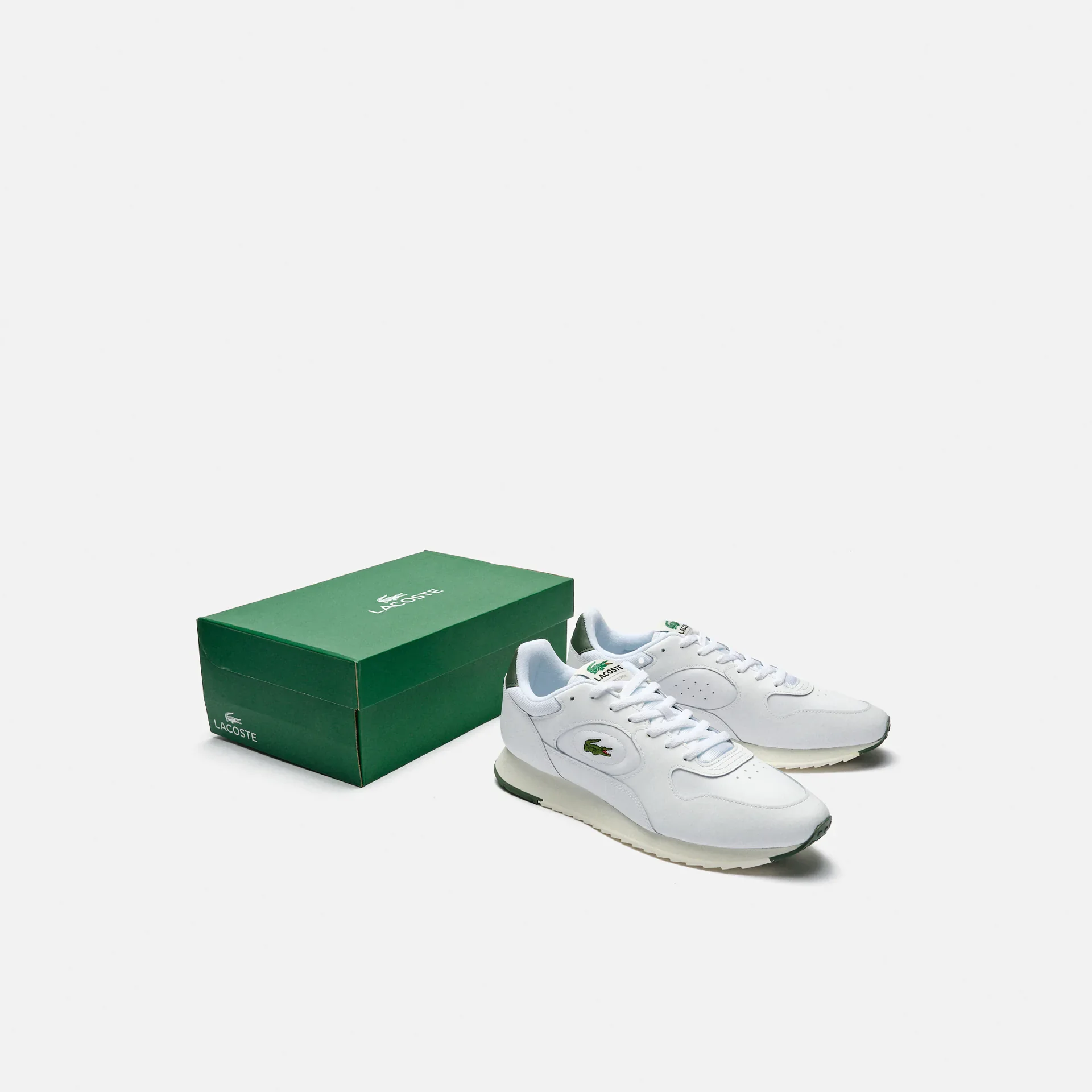 Lacoste Linetrack Leather Sneaker White/Green