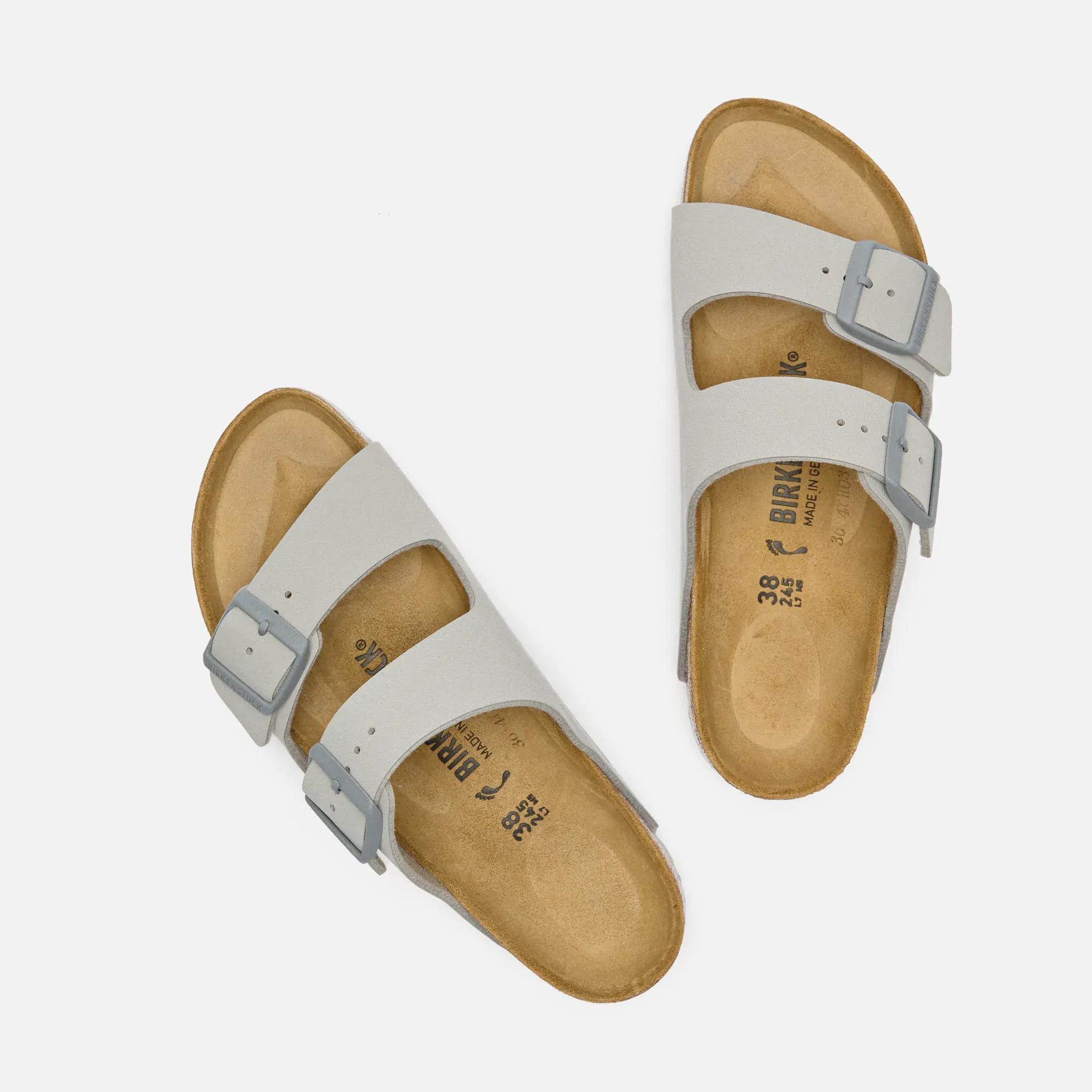 Birkenstock Arizona Narrow Birko-Flor Sandals Stone Coin