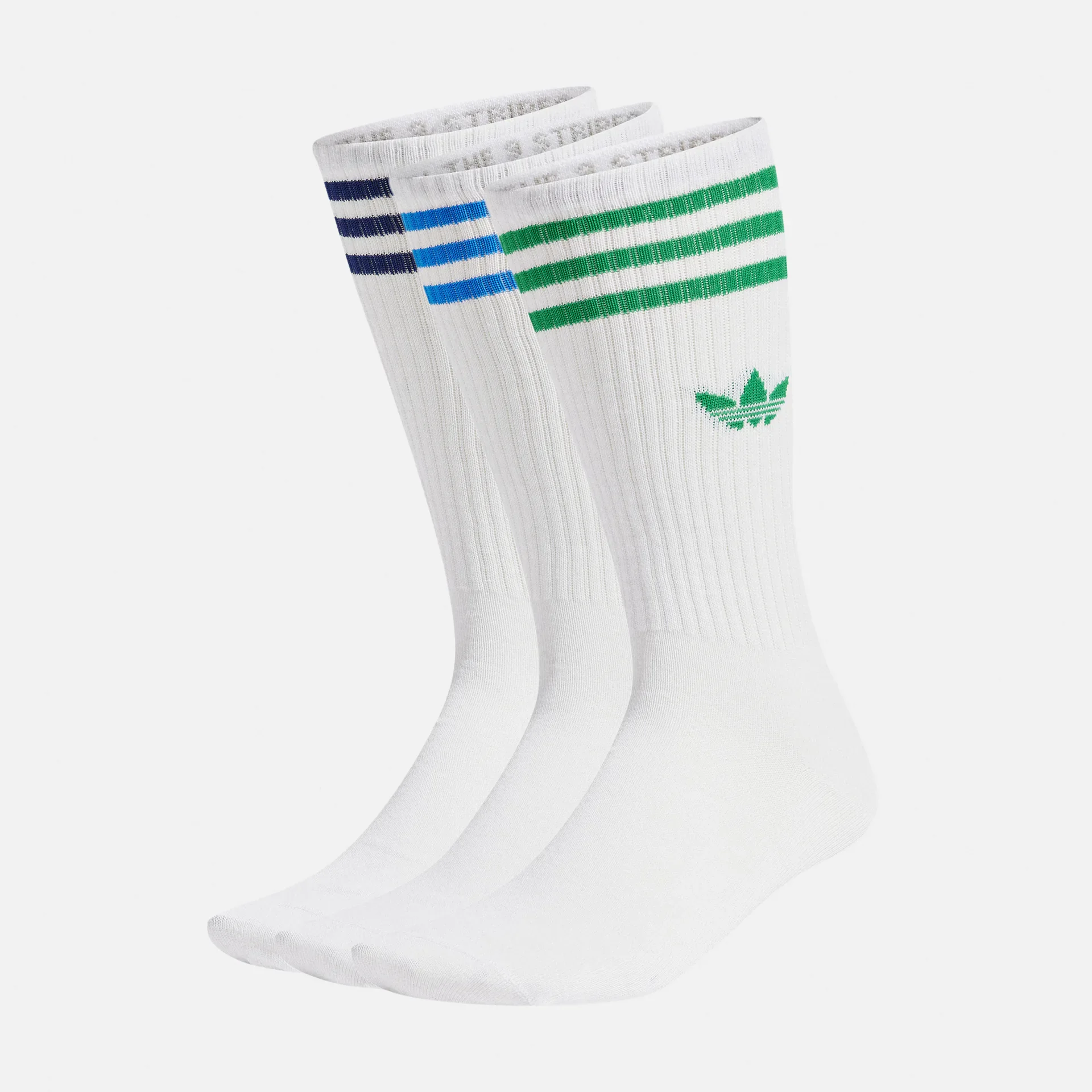 adidas Originals High Crew Socks White/Green/Dark Blue