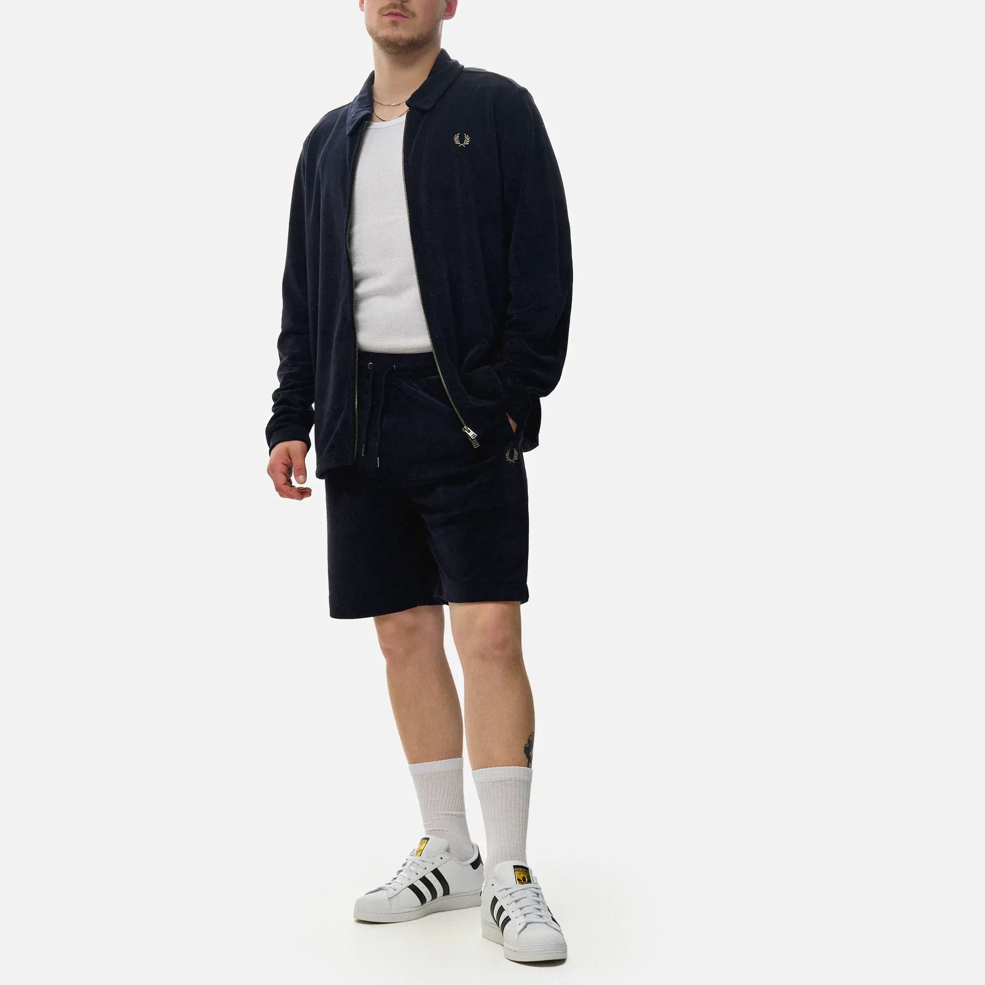 Fred Perry Towelling Shorts Navy