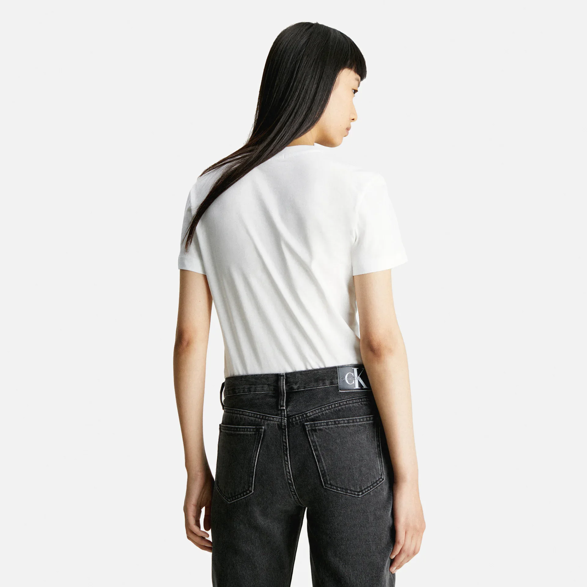 Calvin Klein Jeans Monologo Slim T-Shirt Bright White