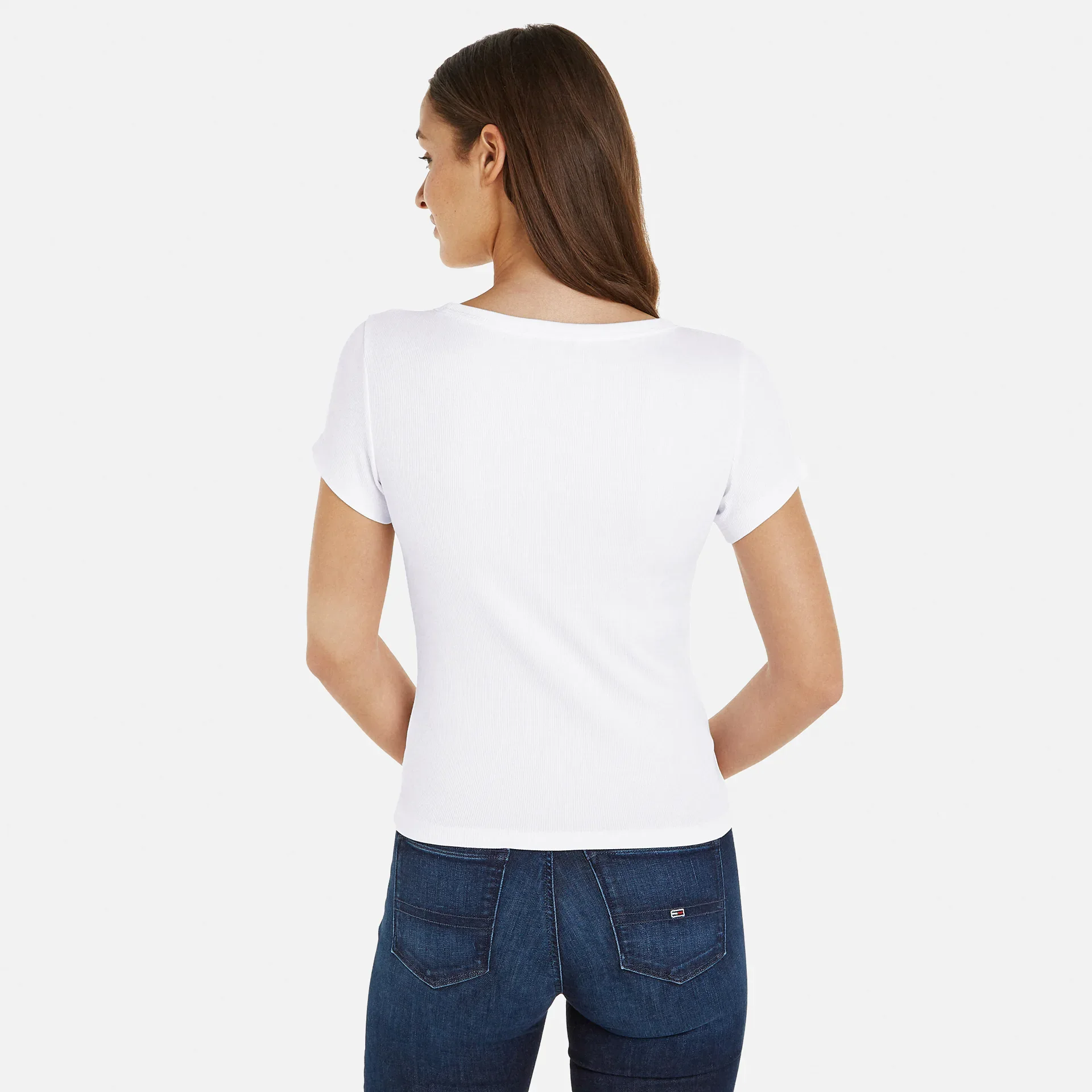 Tommy Jeans Essential Rib T-Shirt White