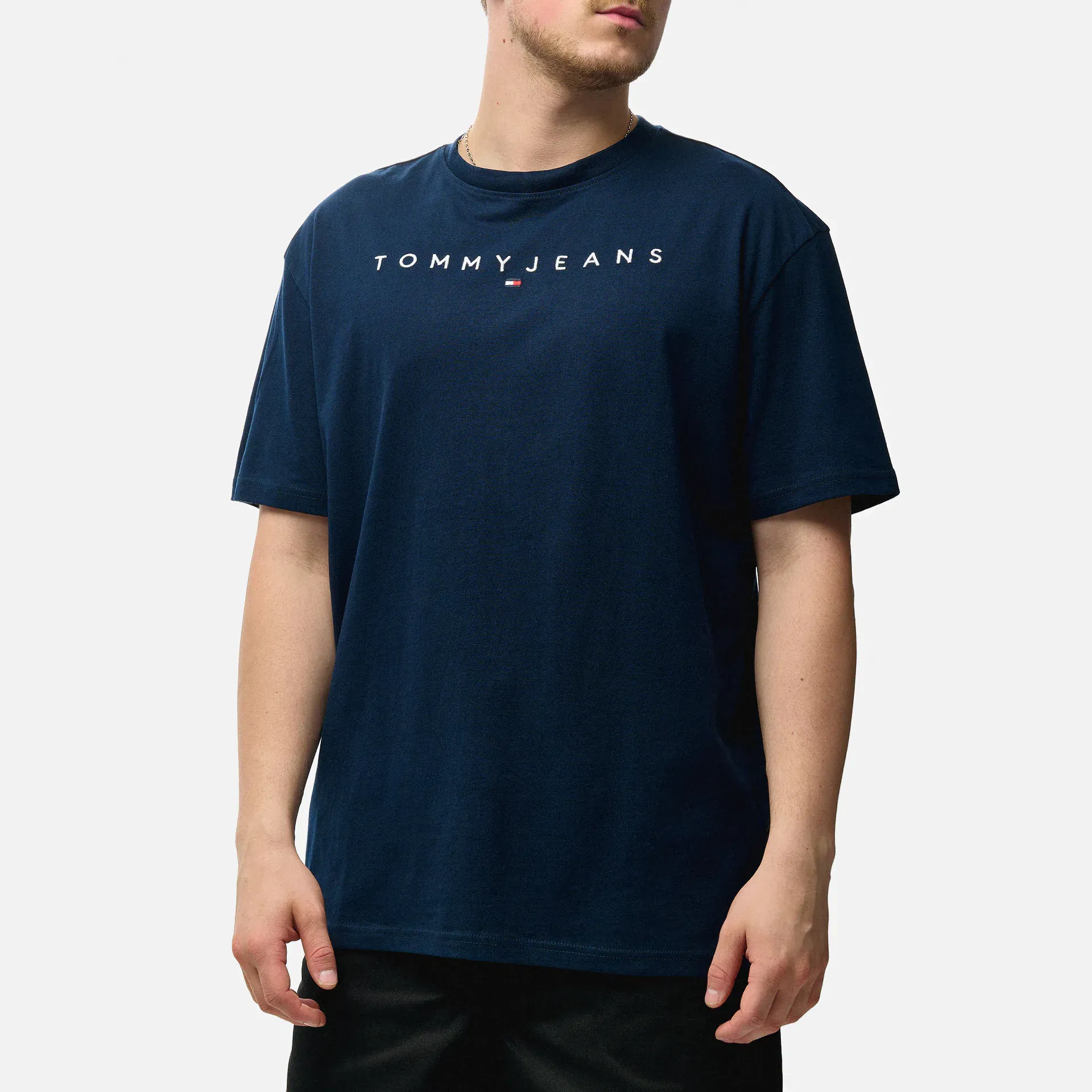 Tommy Jeans Linear Logo T-Shirt Dark Night Navy