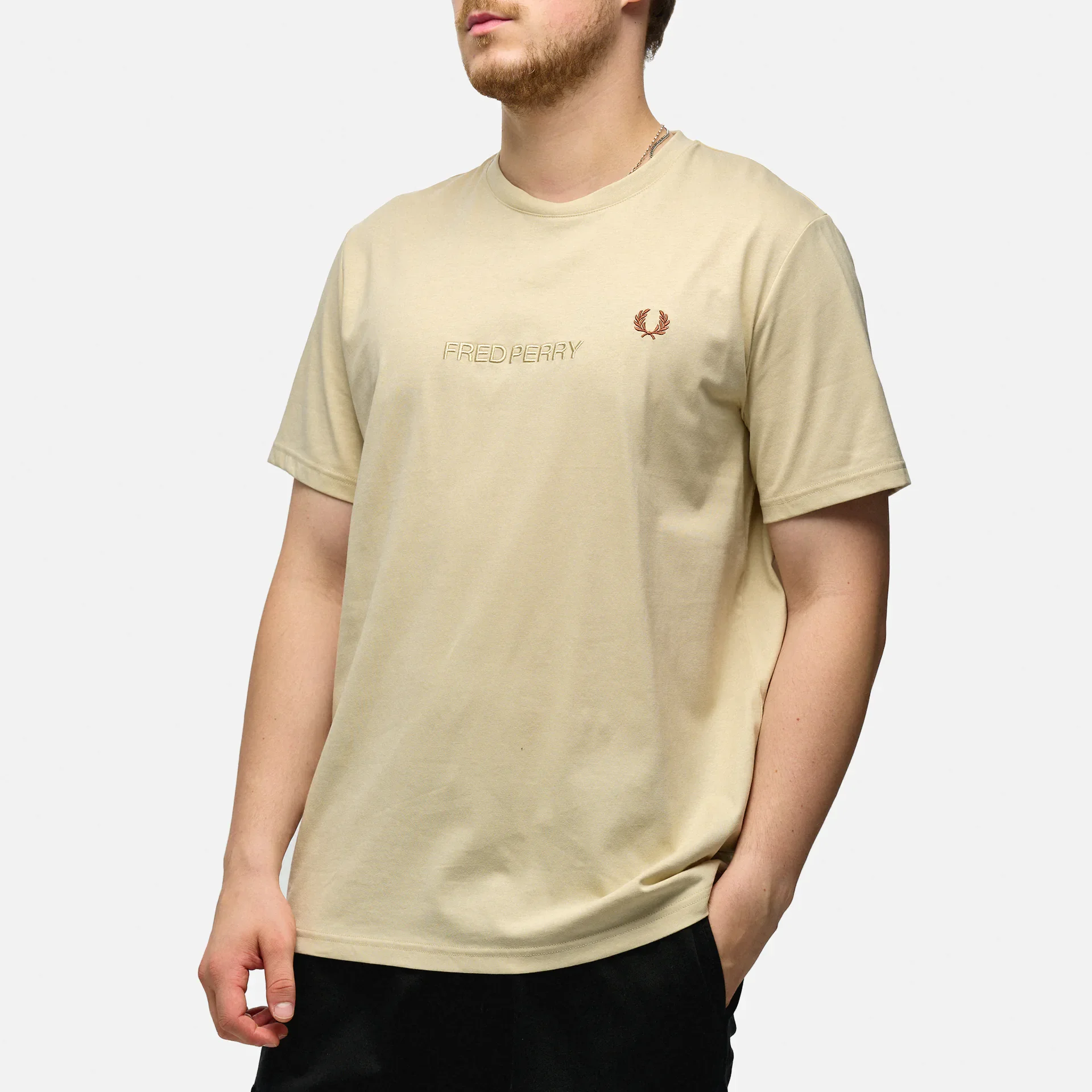Fred Perry Embroidered T-Shirt Oatmeal