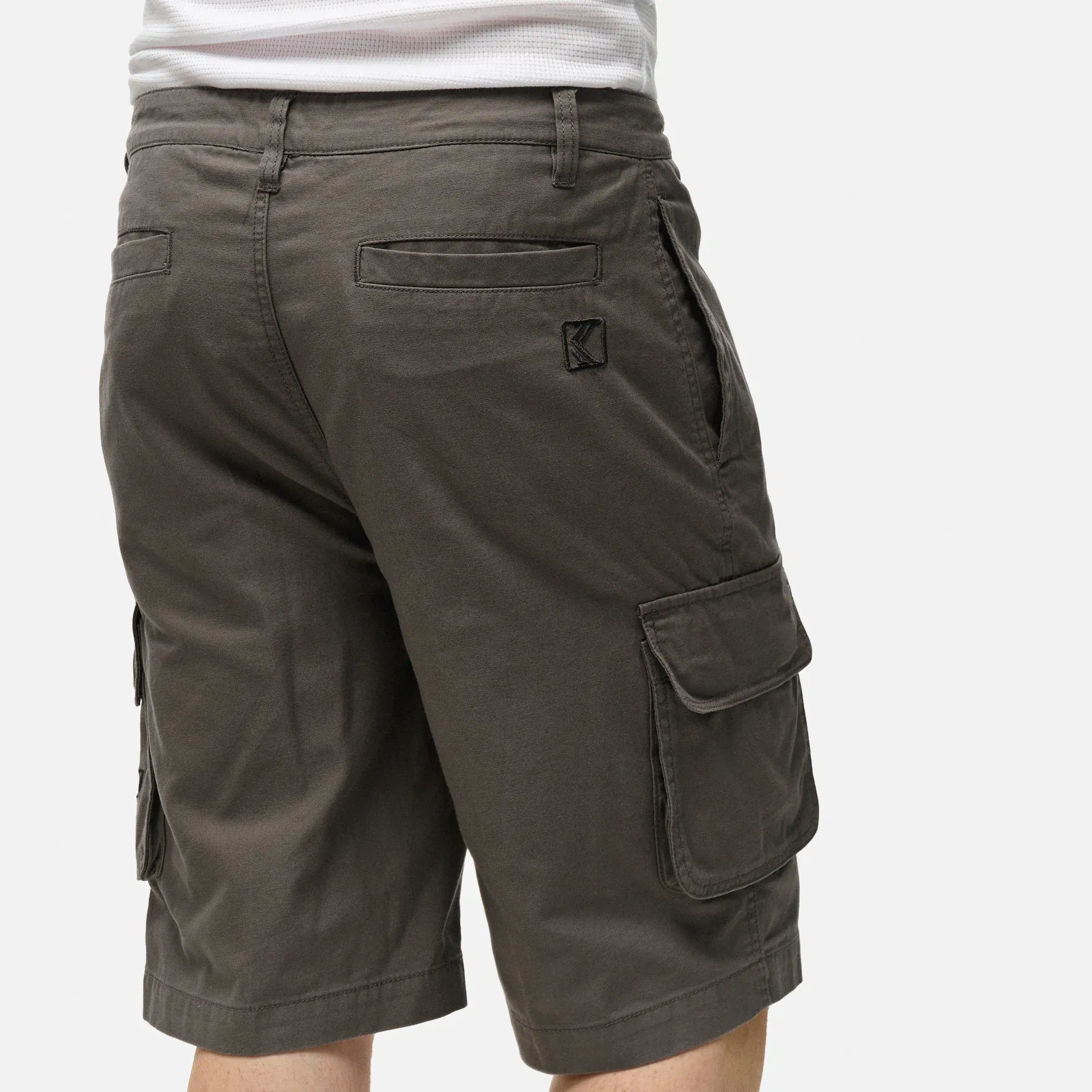 Karl Kani Retro Washed Cargo Shorts Anthrazite