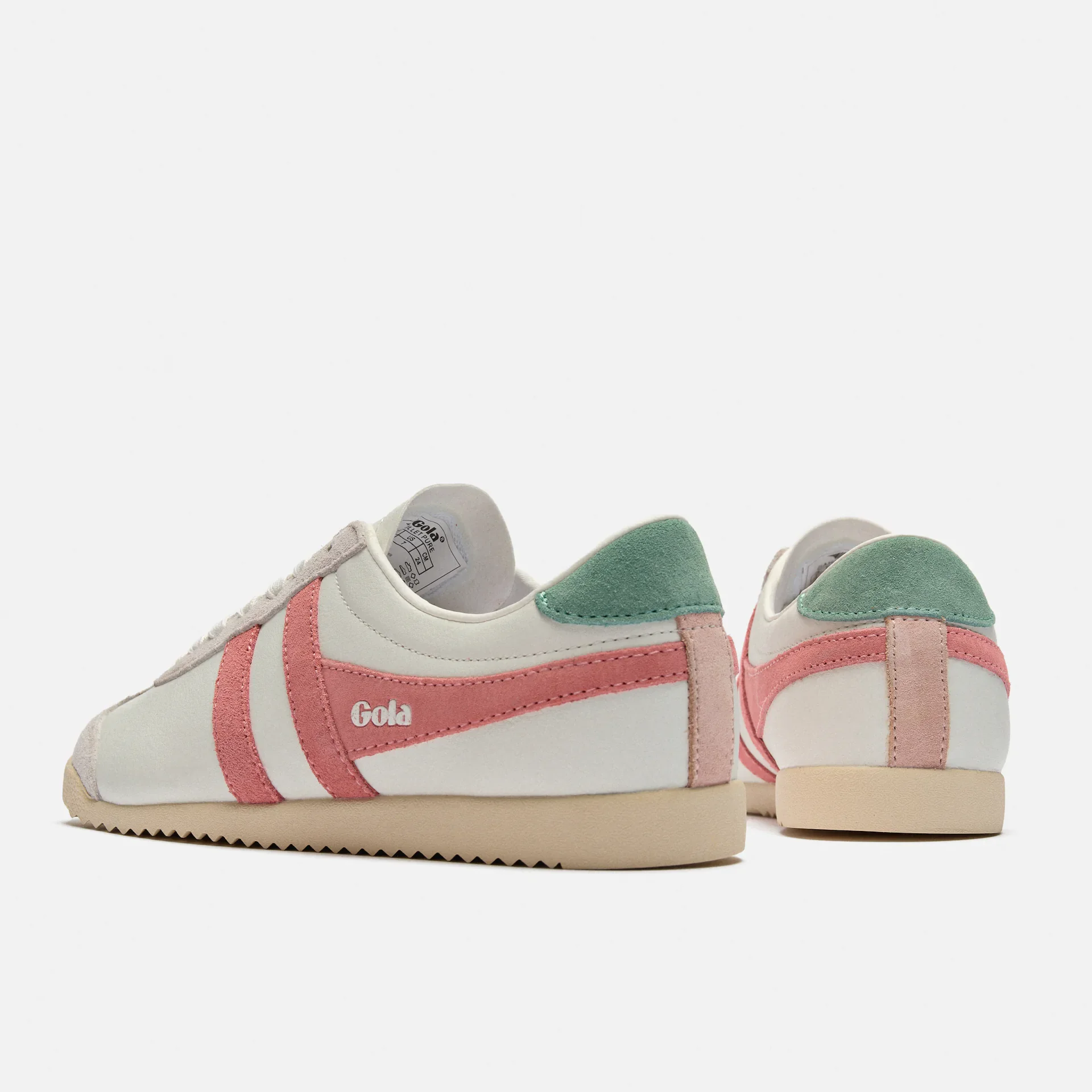 Gola Bullet Pure Sneaker White/Coral Pink/Green Mist