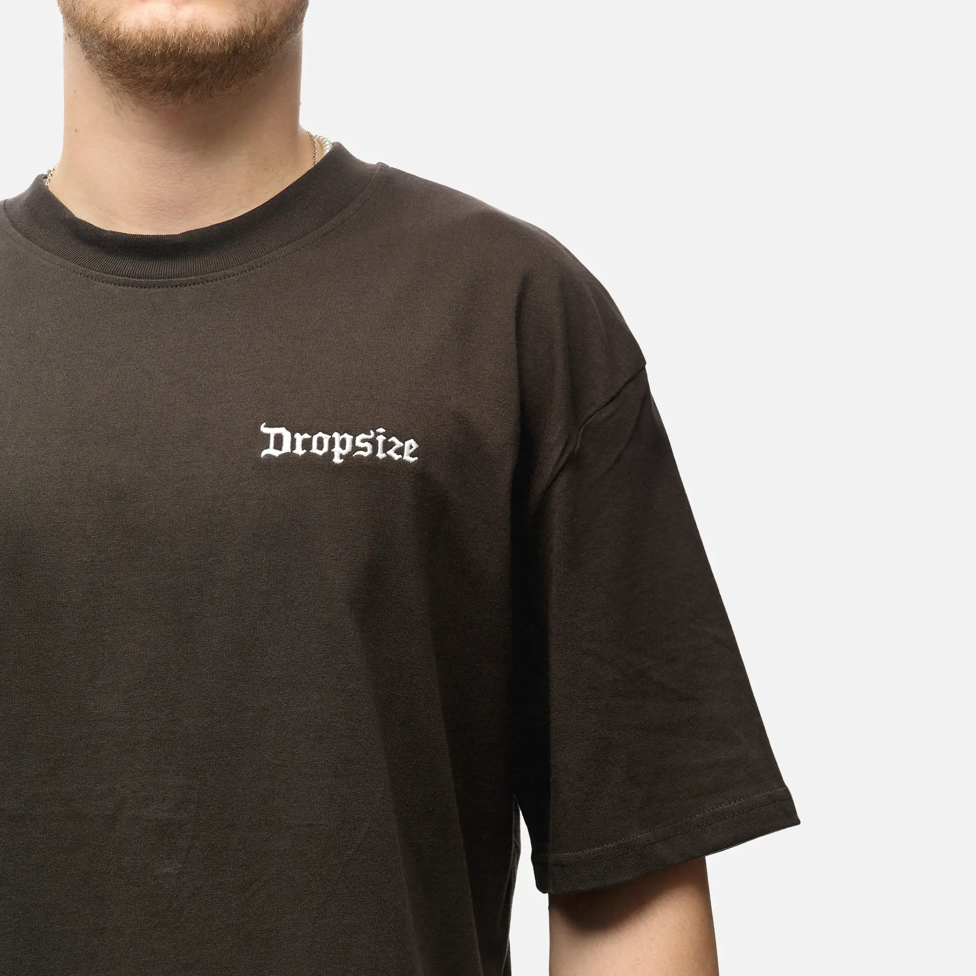 Dropsize Heavy Oversized Backprint T-Shirt Washed Black