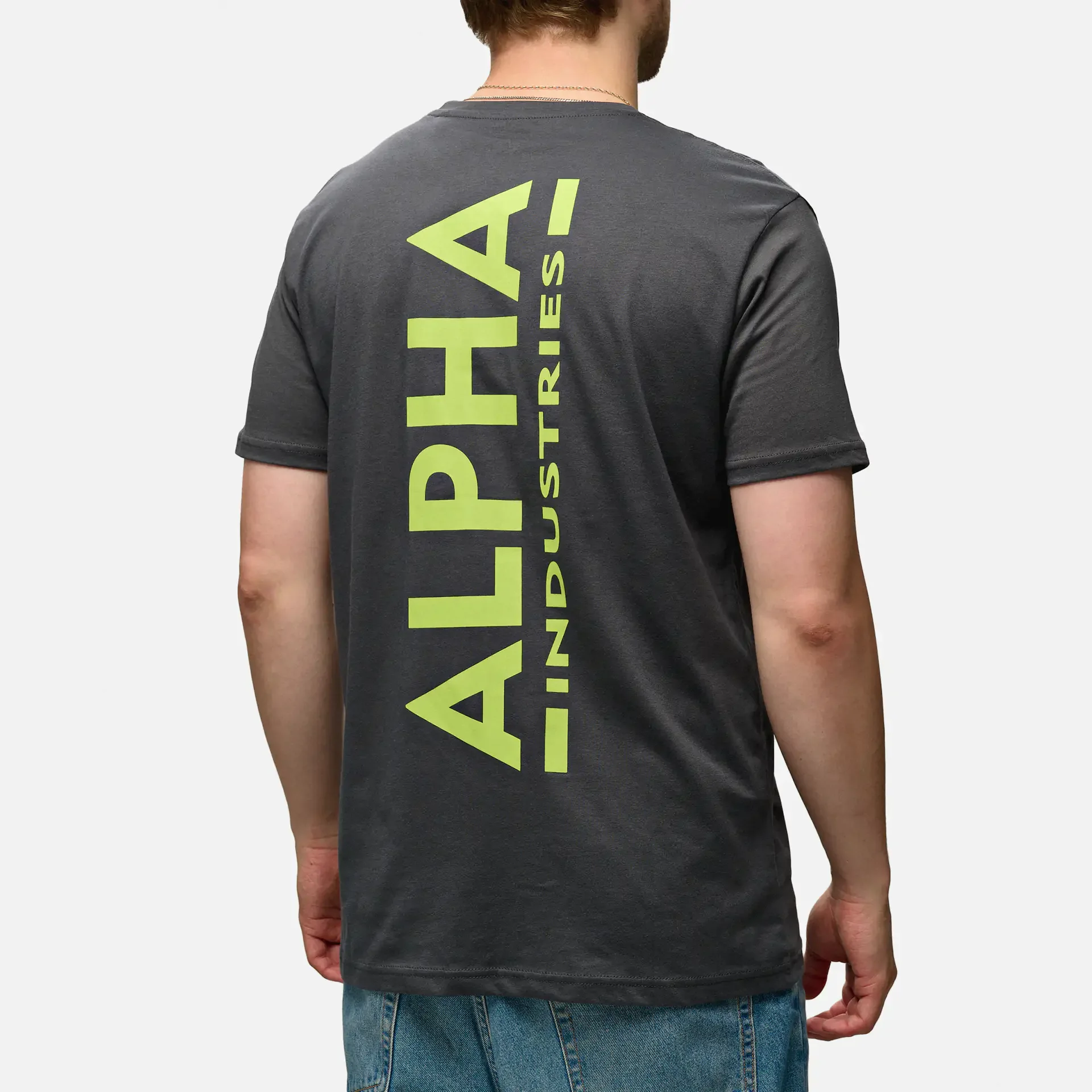 Alpha Industries Backprint T-Shirt Vintage Grey